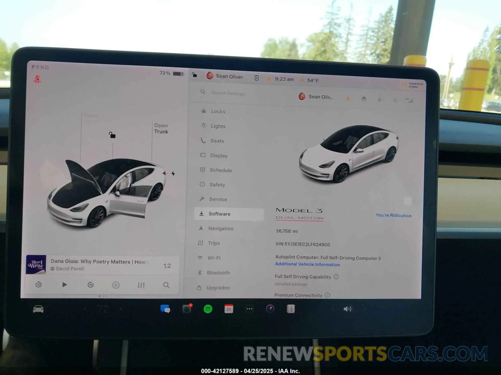 7 Photograph of a damaged car 5YJ3E1EC2LF624900 TESLA MODEL 3 2020
