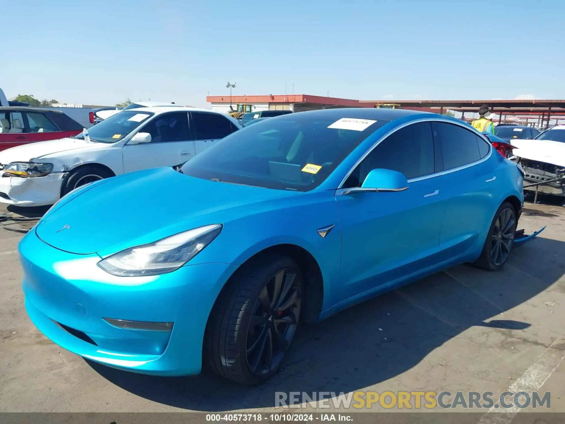 2 Photograph of a damaged car 5YJ3E1EC2LF641101 TESLA MODEL 3 2020