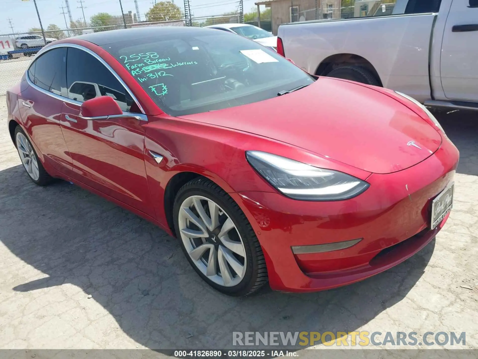 1 Photograph of a damaged car 5YJ3E1EC2LF647223 TESLA MODEL 3 2020