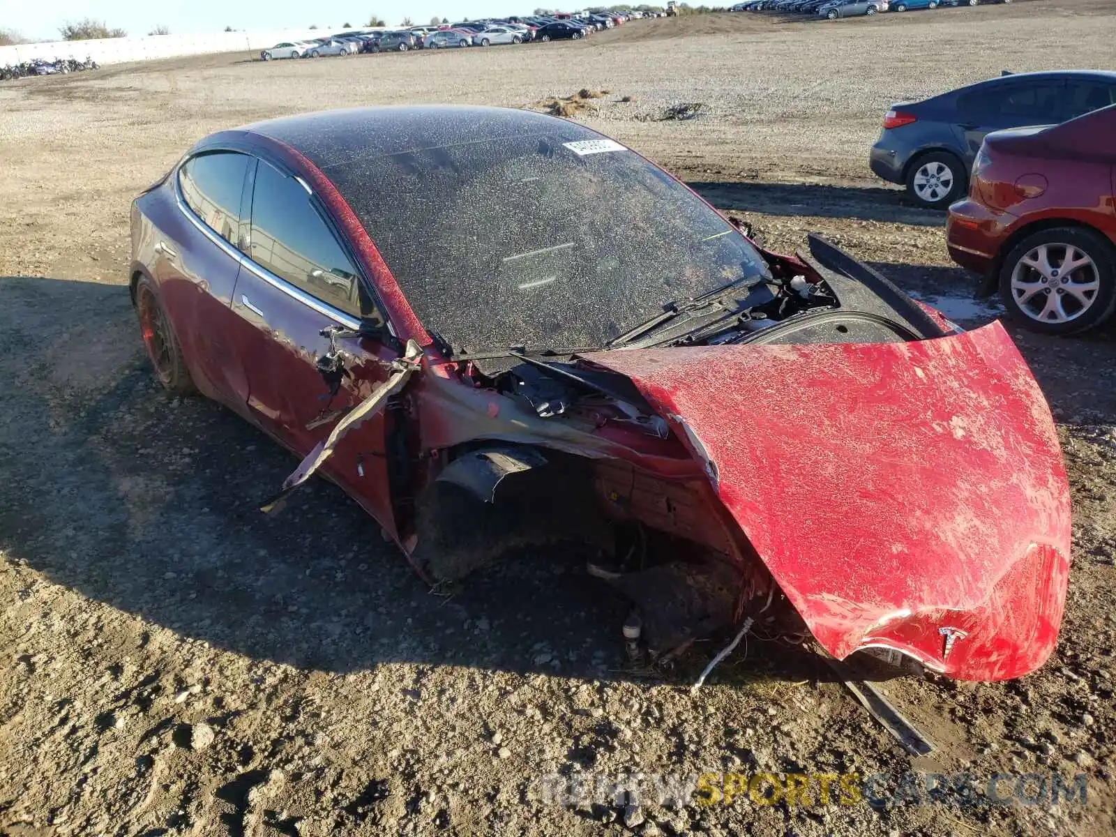 1 Photograph of a damaged car 5YJ3E1EC2LF791712 TESLA MODEL 3 2020