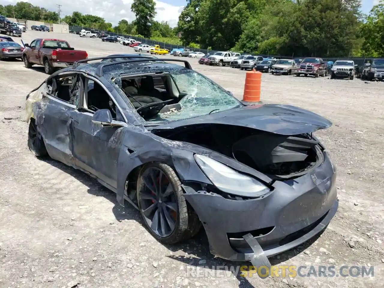 1 Photograph of a damaged car 5YJ3E1EC2LF796246 TESLA MODEL 3 2020