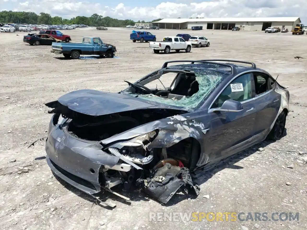 2 Photograph of a damaged car 5YJ3E1EC2LF796246 TESLA MODEL 3 2020