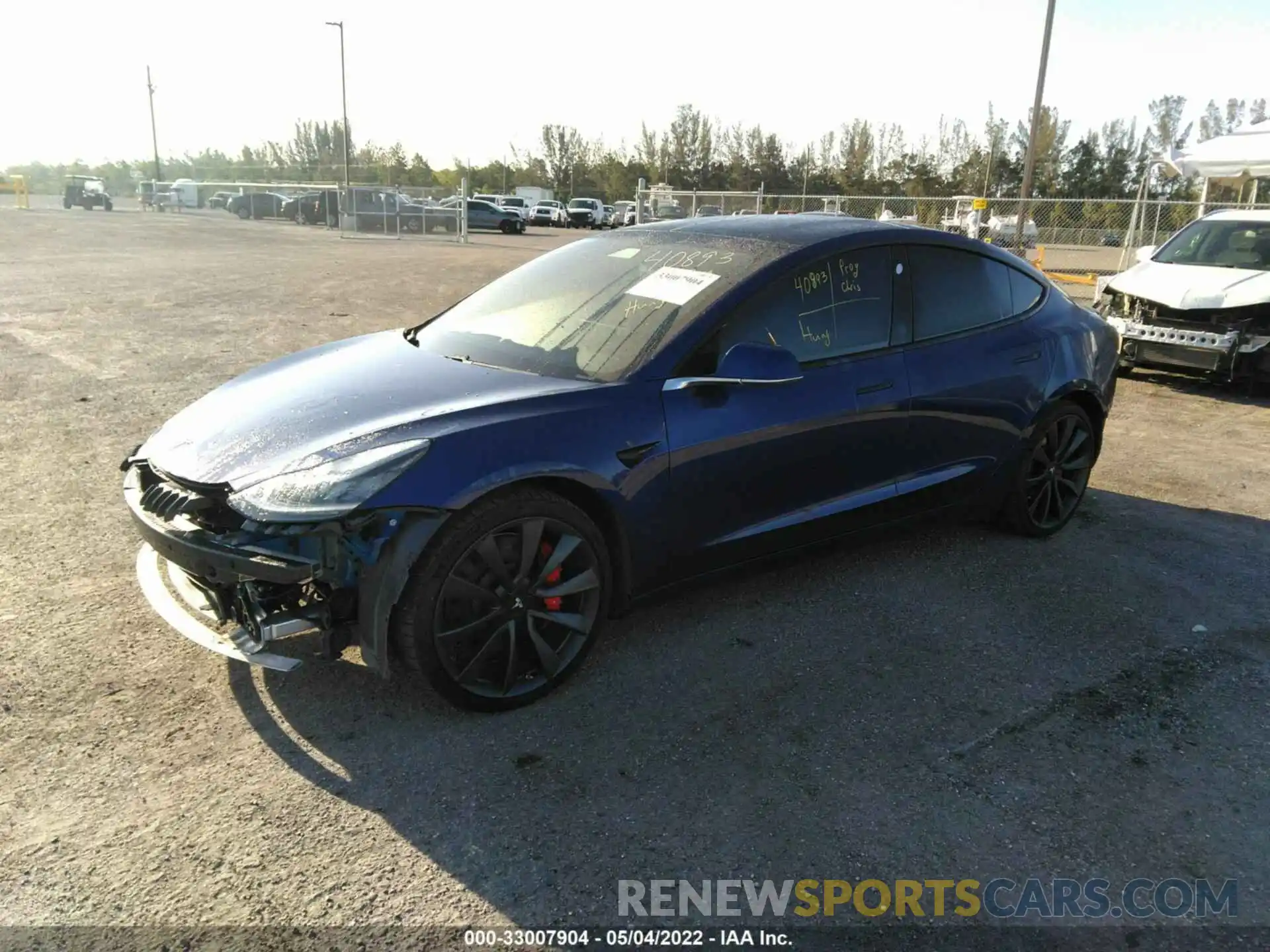 2 Photograph of a damaged car 5YJ3E1EC2LF800165 TESLA MODEL 3 2020