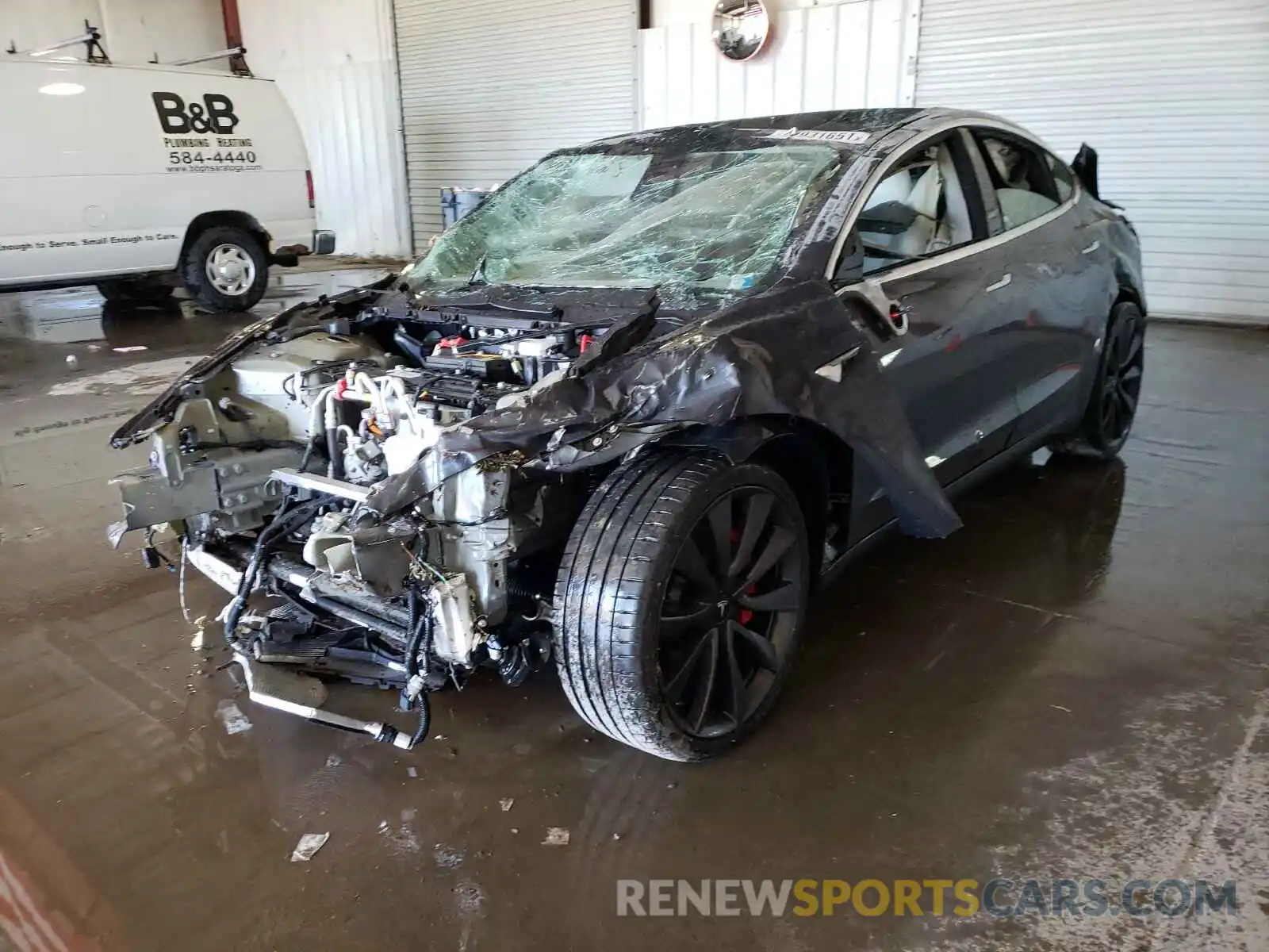 2 Photograph of a damaged car 5YJ3E1EC2LF800229 TESLA MODEL 3 2020