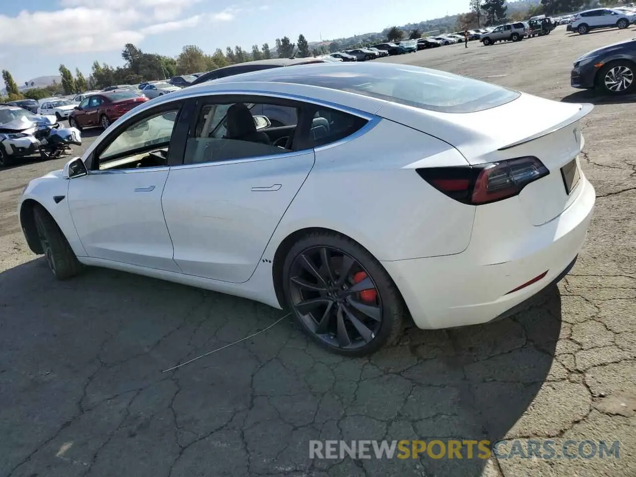 2 Photograph of a damaged car 5YJ3E1EC2LF805463 TESLA MODEL 3 2020