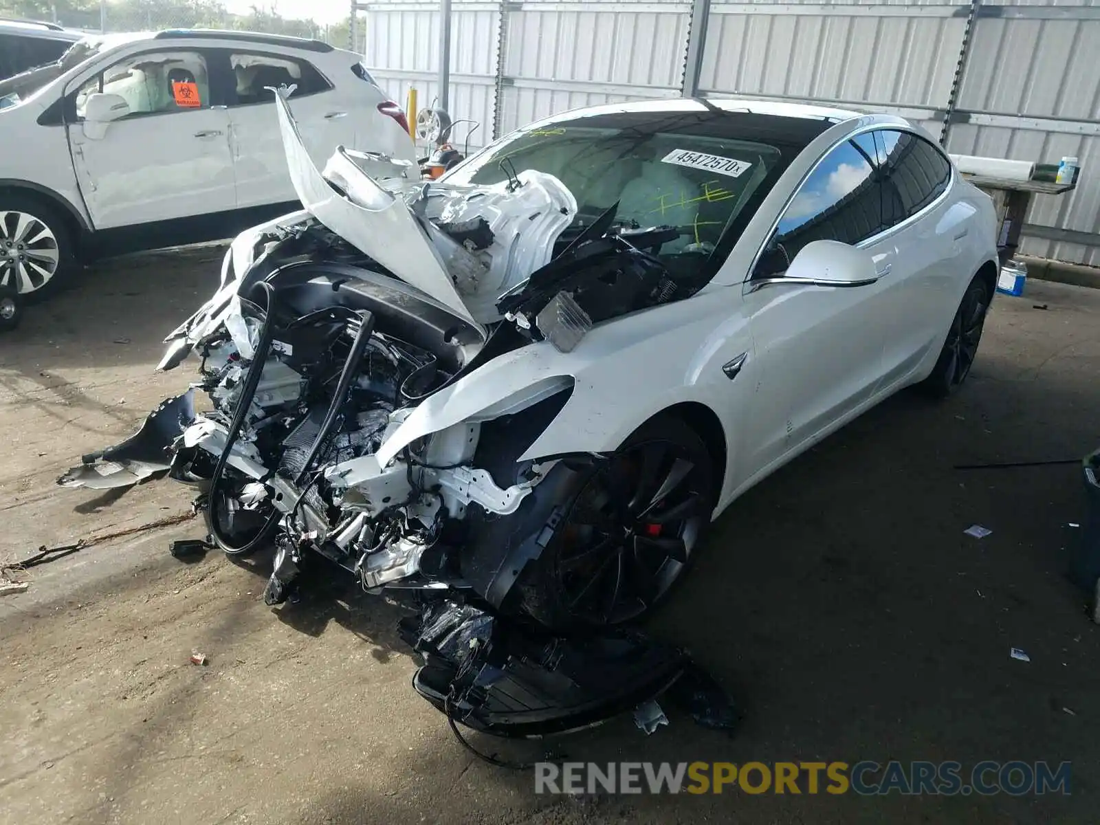 2 Photograph of a damaged car 5YJ3E1EC3LF642032 TESLA MODEL 3 2020