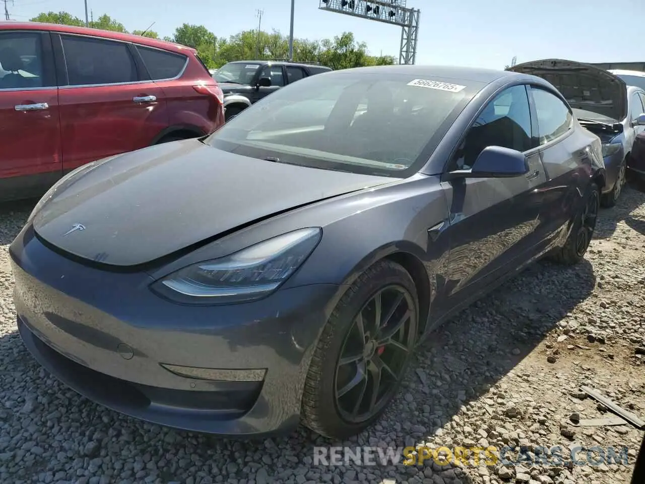 1 Photograph of a damaged car 5YJ3E1EC3LF646940 TESLA MODEL 3 2020