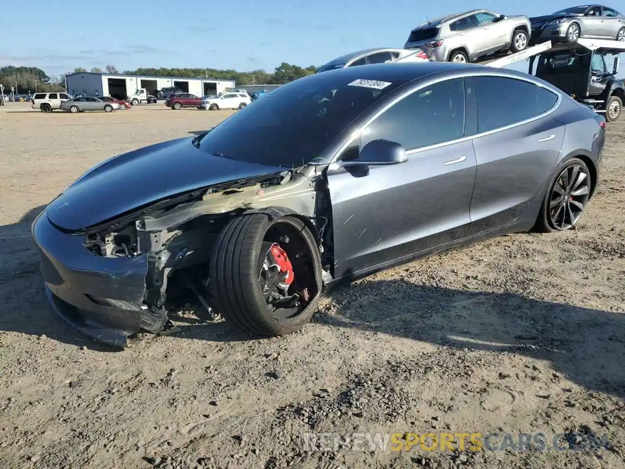 1 Photograph of a damaged car 5YJ3E1EC3LF713343 TESLA MODEL 3 2020