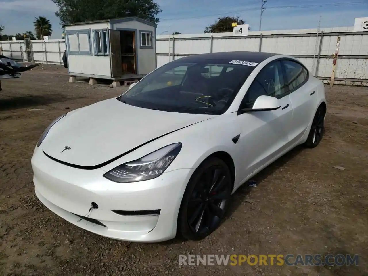 2 Photograph of a damaged car 5YJ3E1EC3LF714248 TESLA MODEL 3 2020