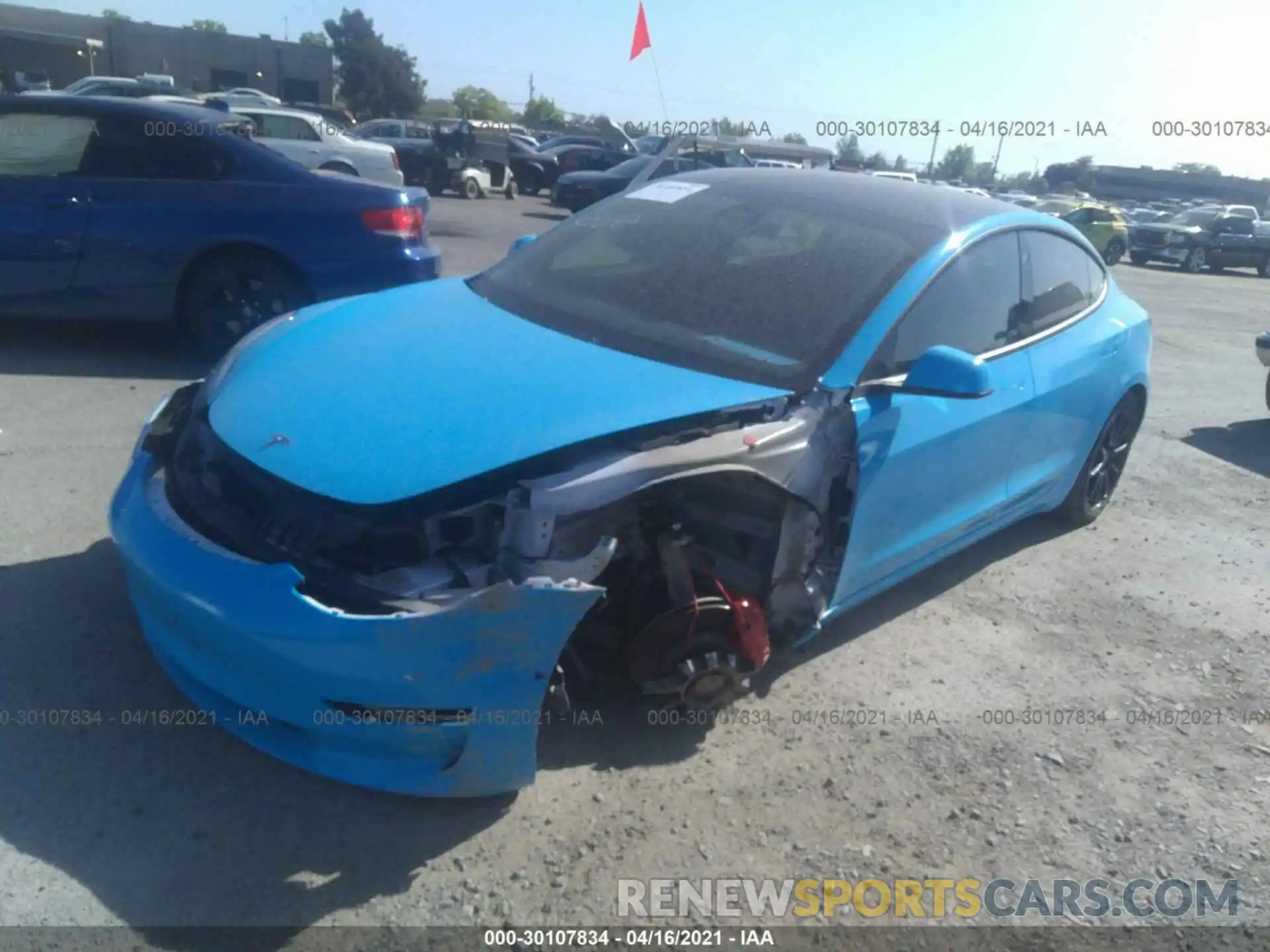 2 Photograph of a damaged car 5YJ3E1EC3LF719465 TESLA MODEL 3 2020