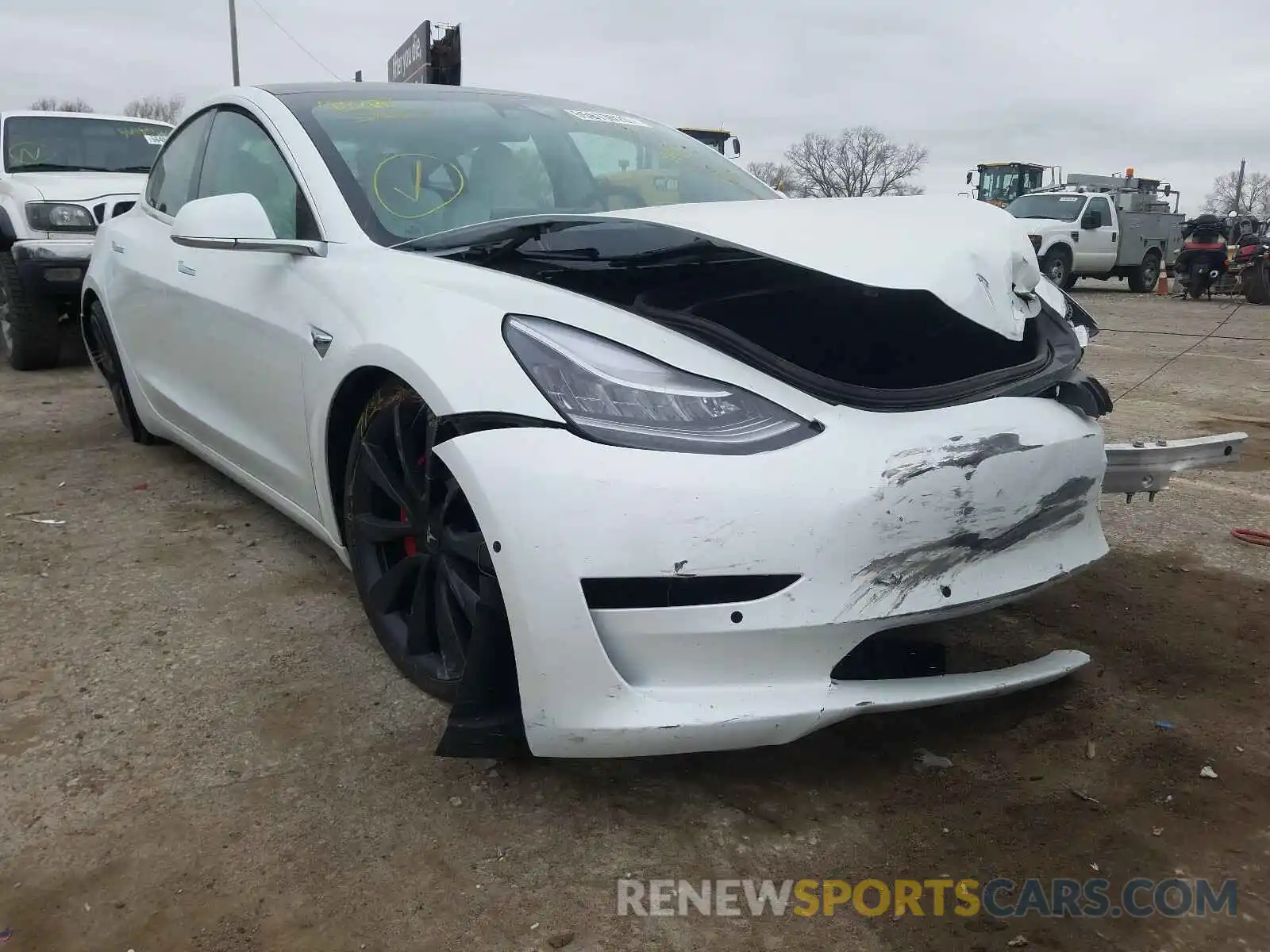 1 Photograph of a damaged car 5YJ3E1EC3LF796529 TESLA MODEL 3 2020