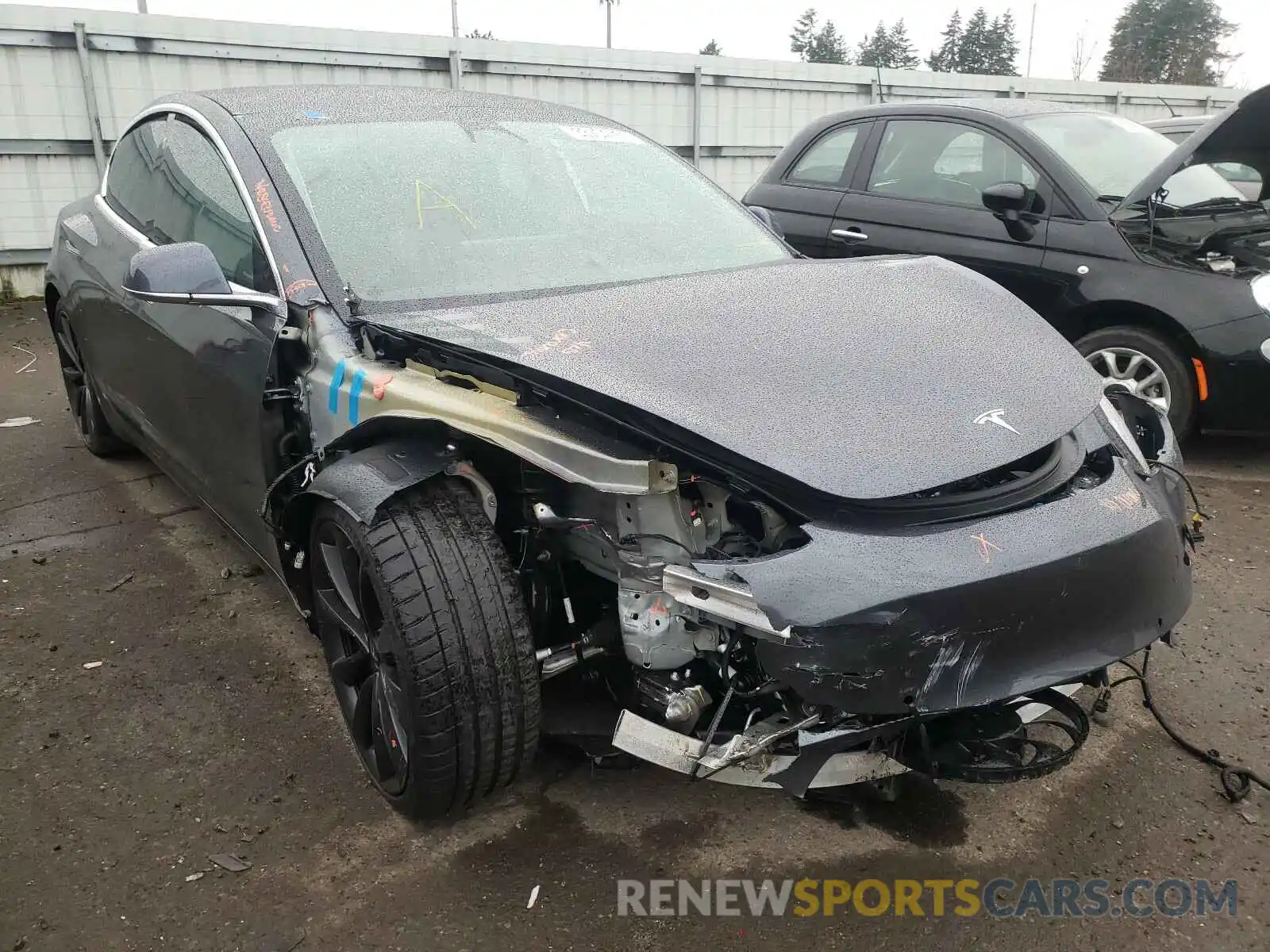 1 Photograph of a damaged car 5YJ3E1EC3LF805357 TESLA MODEL 3 2020