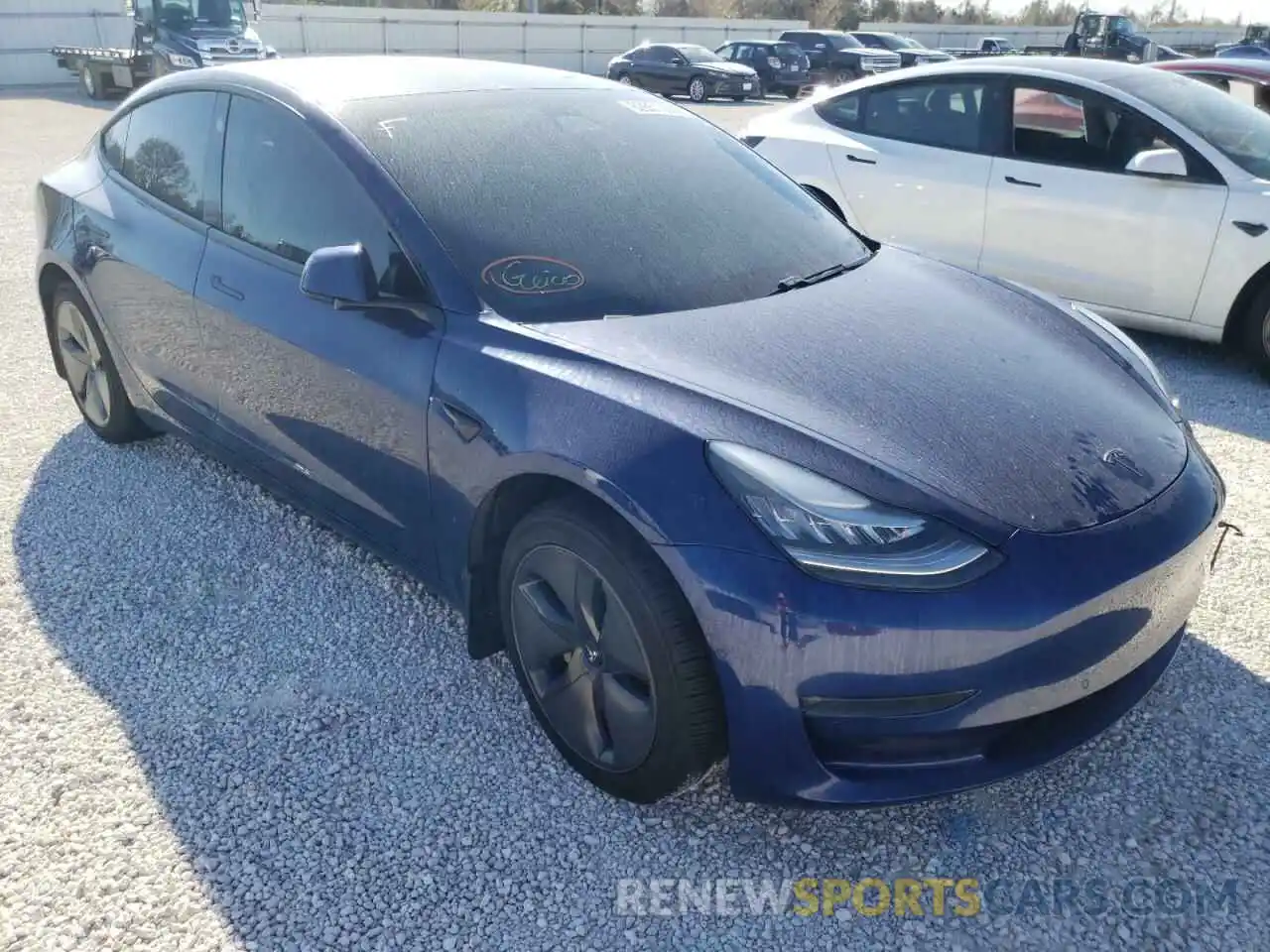 1 Photograph of a damaged car 5YJ3E1EC4LF586599 TESLA MODEL 3 2020