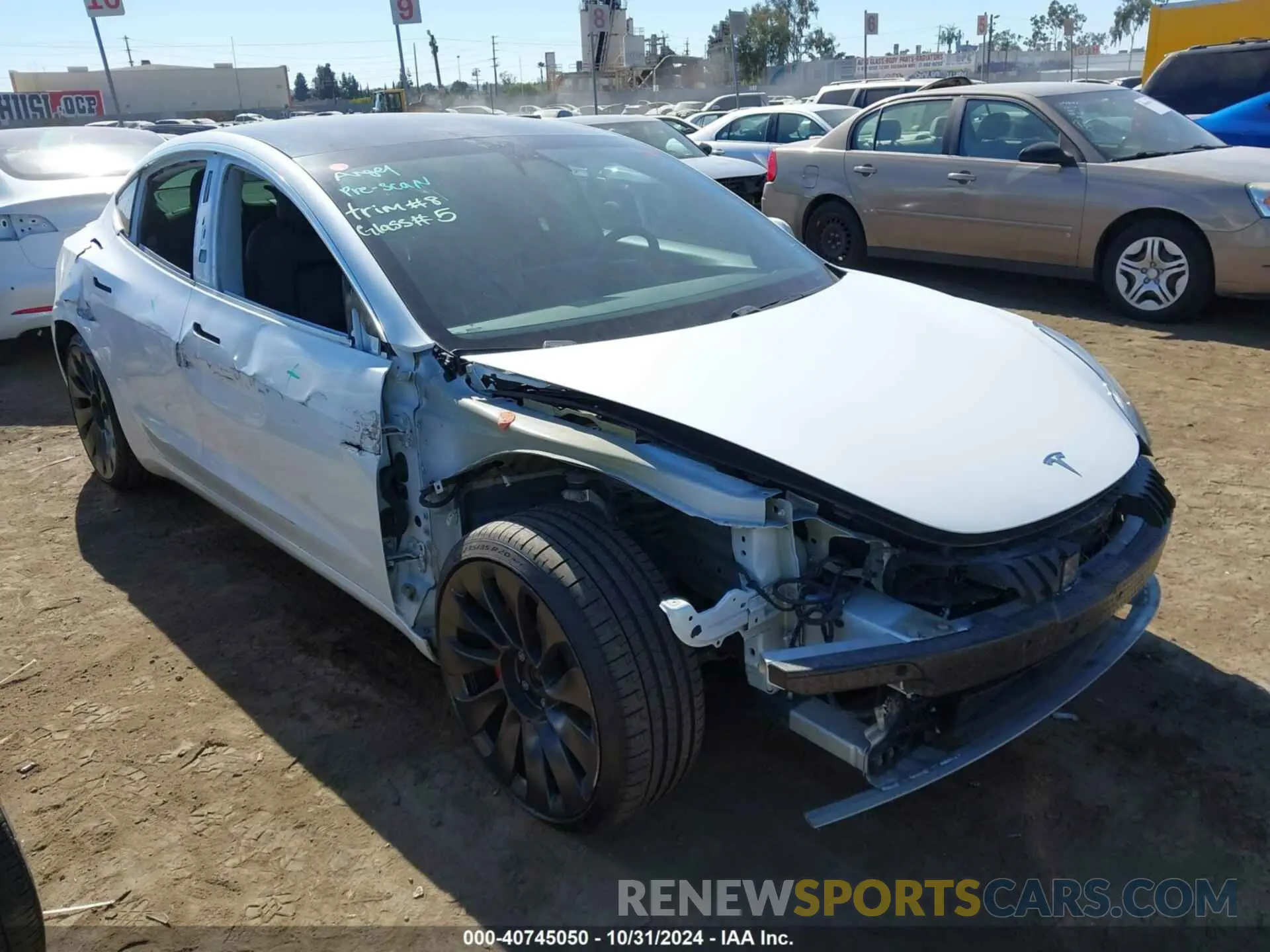 1 Photograph of a damaged car 5YJ3E1EC4LF624140 TESLA MODEL 3 2020