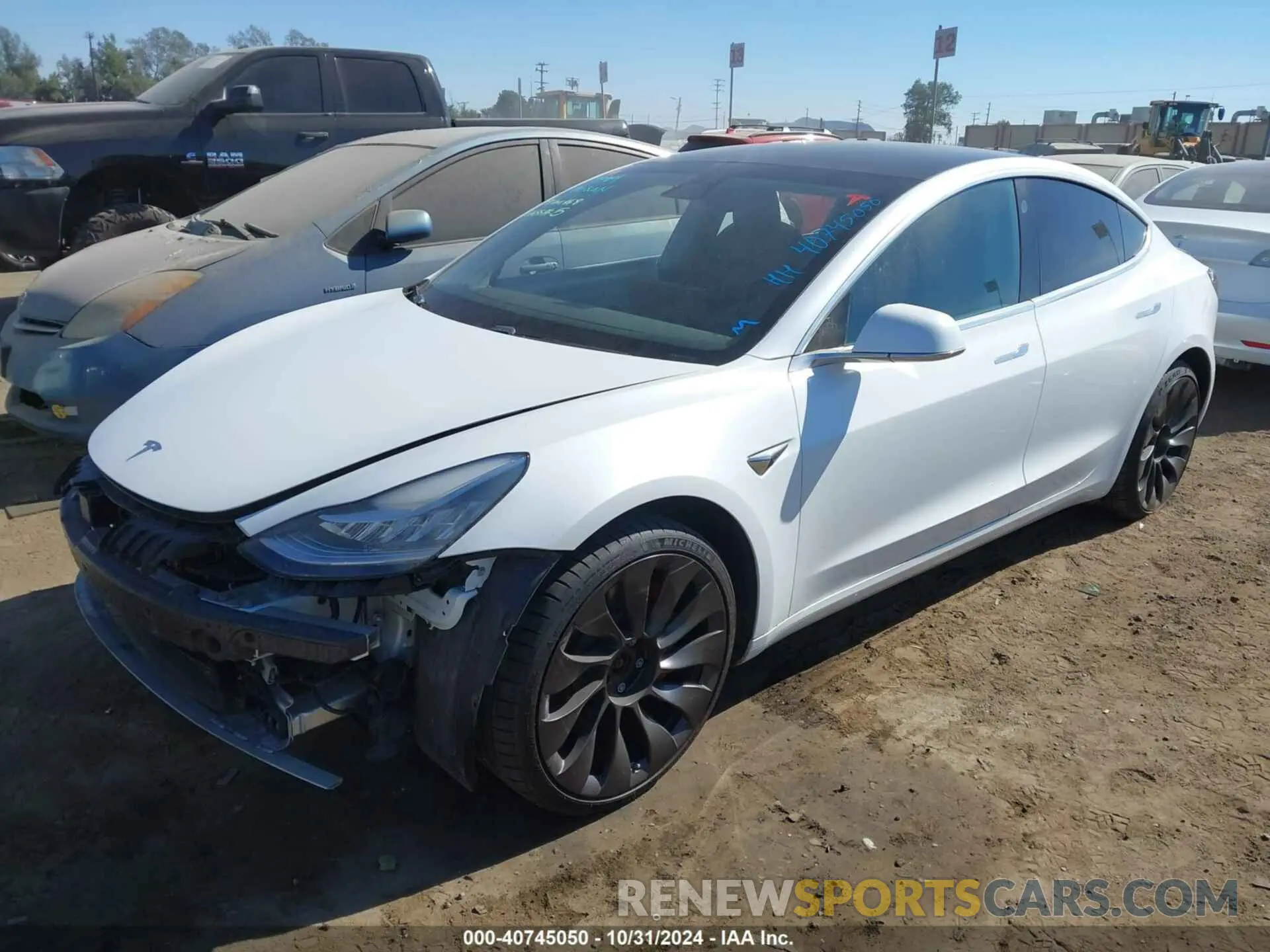 2 Photograph of a damaged car 5YJ3E1EC4LF624140 TESLA MODEL 3 2020