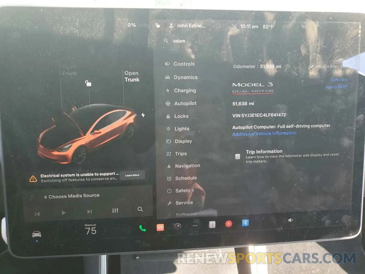 9 Photograph of a damaged car 5YJ3E1EC4LF641472 TESLA MODEL 3 2020