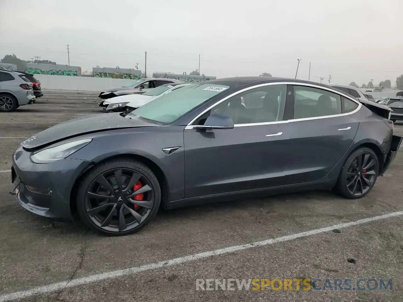 1 Photograph of a damaged car 5YJ3E1EC4LF646946 TESLA MODEL 3 2020