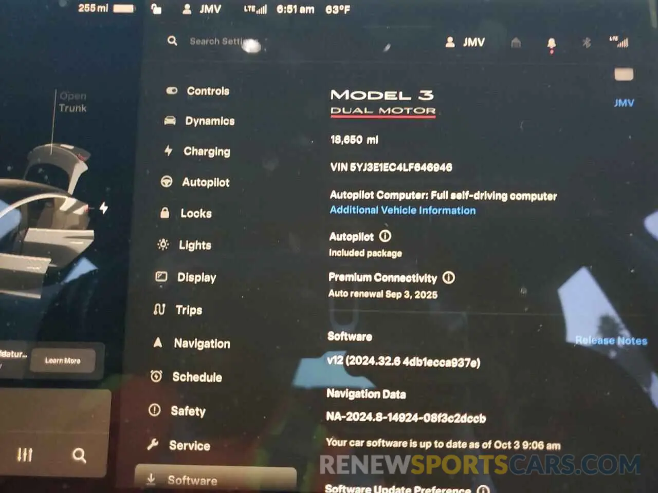 9 Photograph of a damaged car 5YJ3E1EC4LF646946 TESLA MODEL 3 2020
