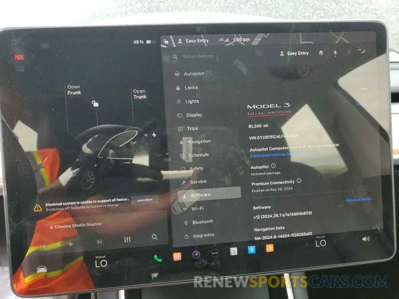 9 Photograph of a damaged car 5YJ3E1EC4LF669224 TESLA MODEL 3 2020