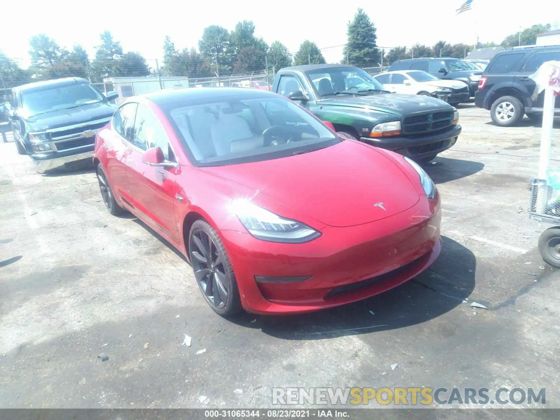 1 Photograph of a damaged car 5YJ3E1EC4LF714744 TESLA MODEL 3 2020