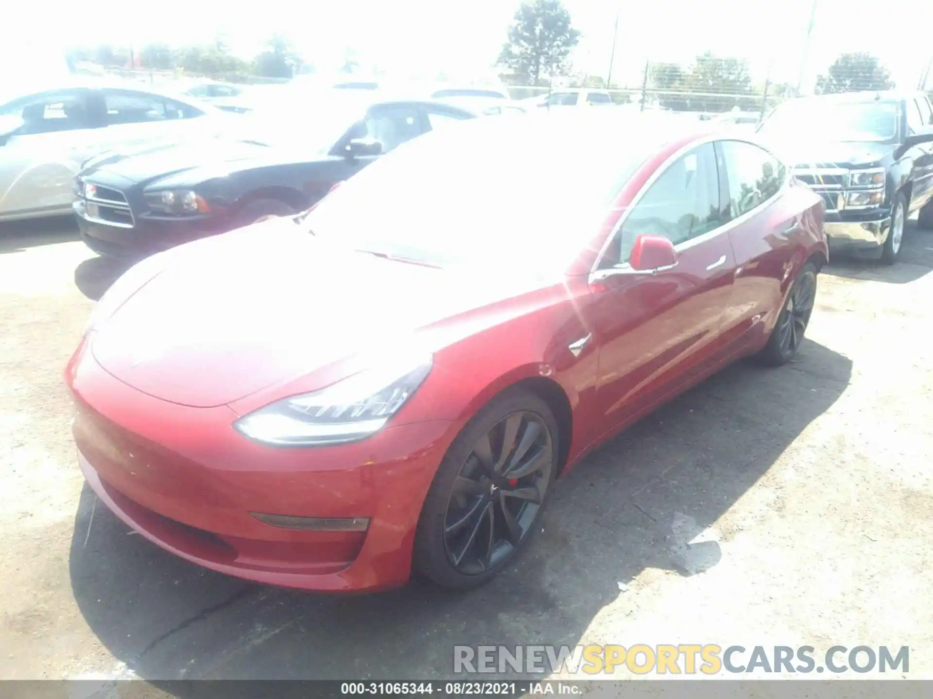 2 Photograph of a damaged car 5YJ3E1EC4LF714744 TESLA MODEL 3 2020