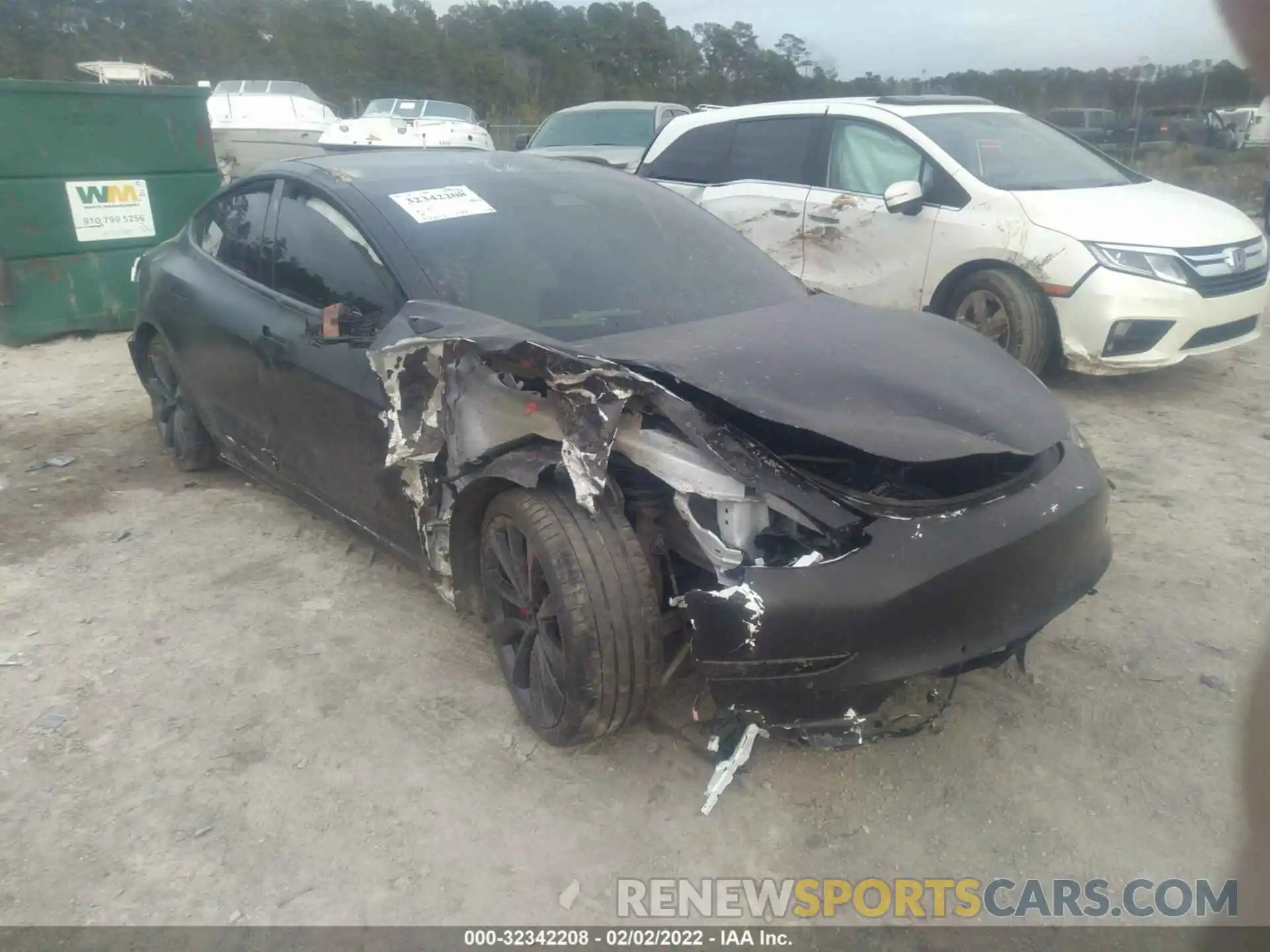 1 Photograph of a damaged car 5YJ3E1EC4LF715019 TESLA MODEL 3 2020