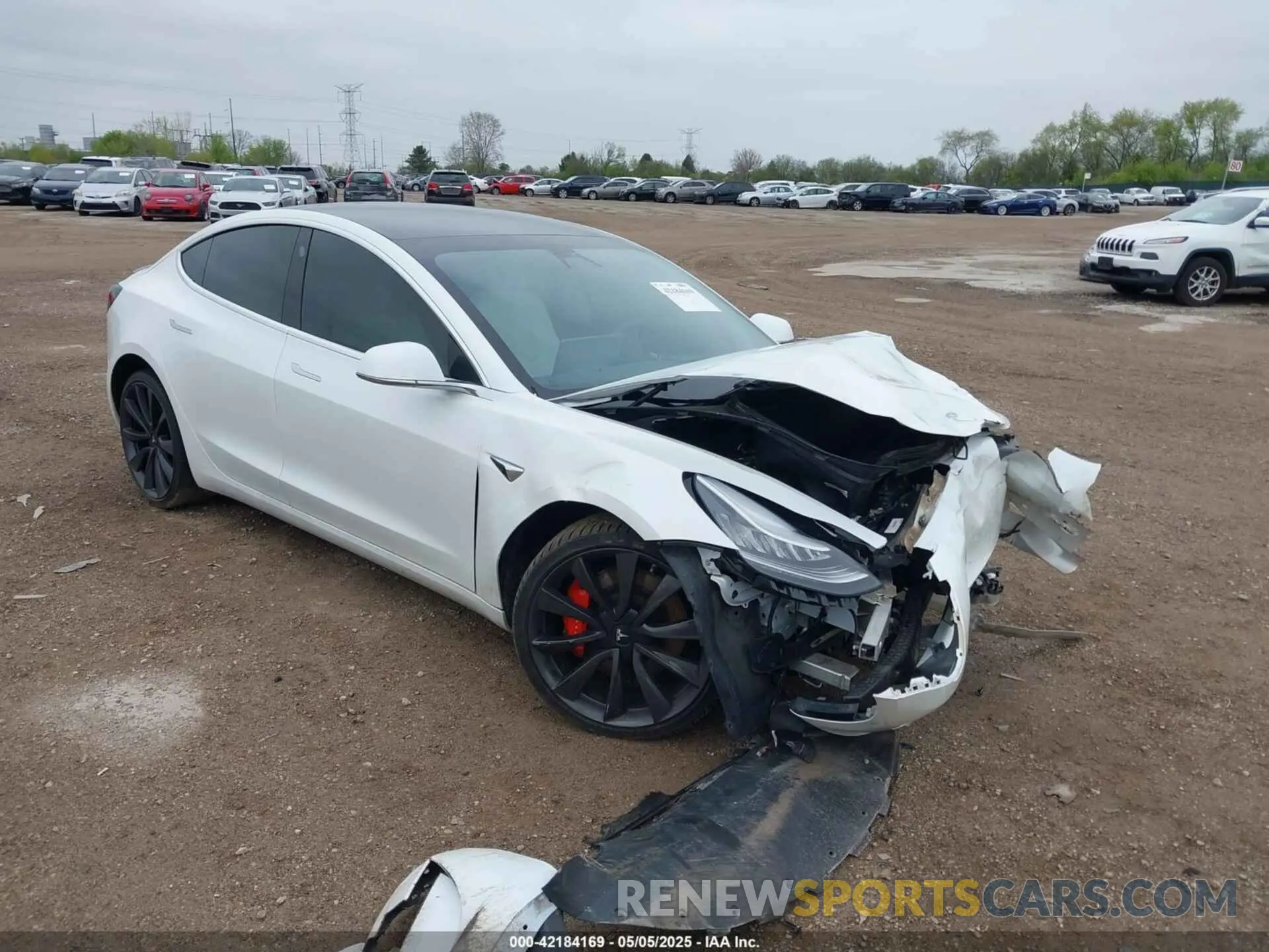 1 Photograph of a damaged car 5YJ3E1EC4LF719149 TESLA MODEL 3 2020