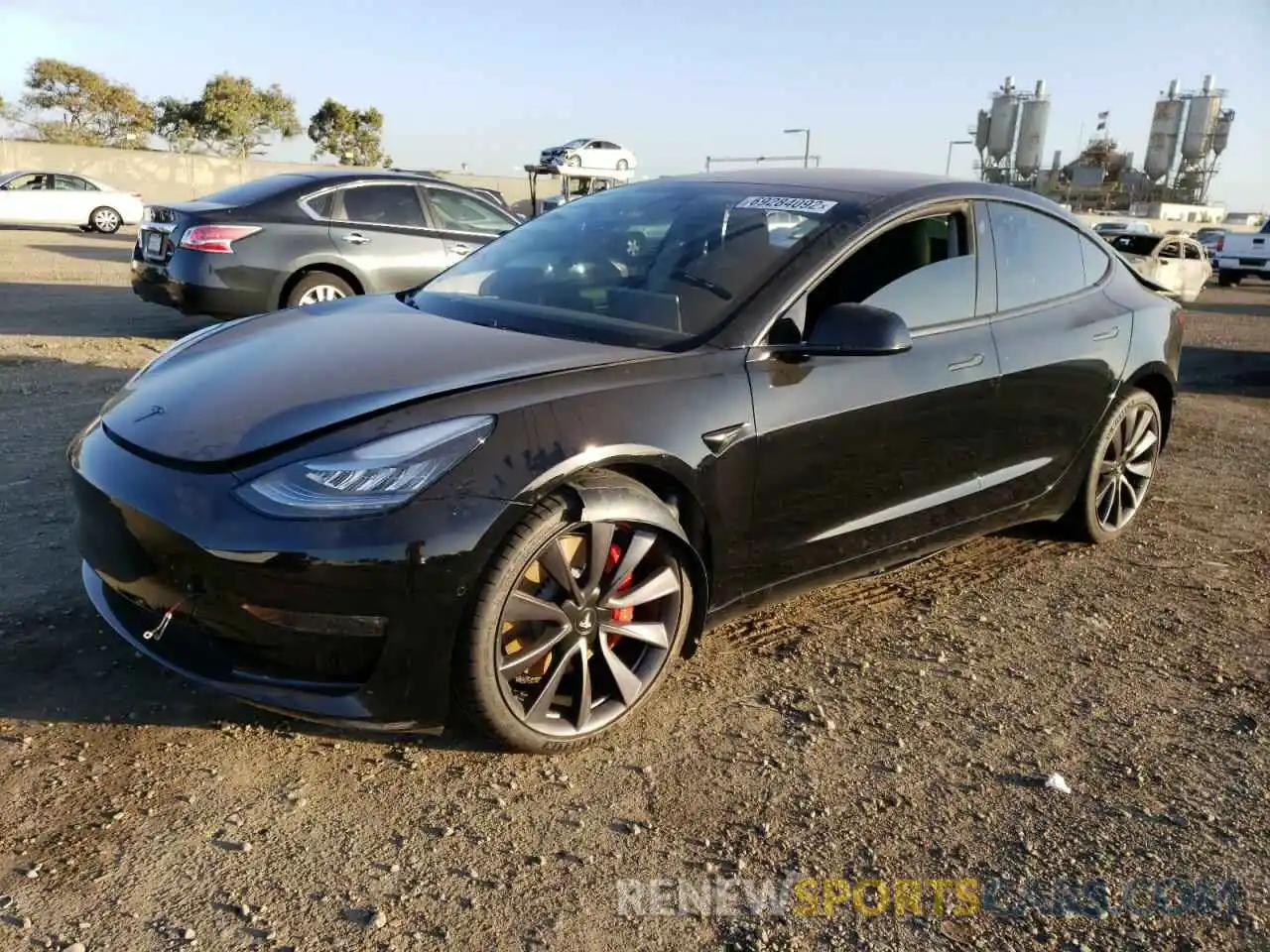 1 Photograph of a damaged car 5YJ3E1EC4LF805318 TESLA MODEL 3 2020