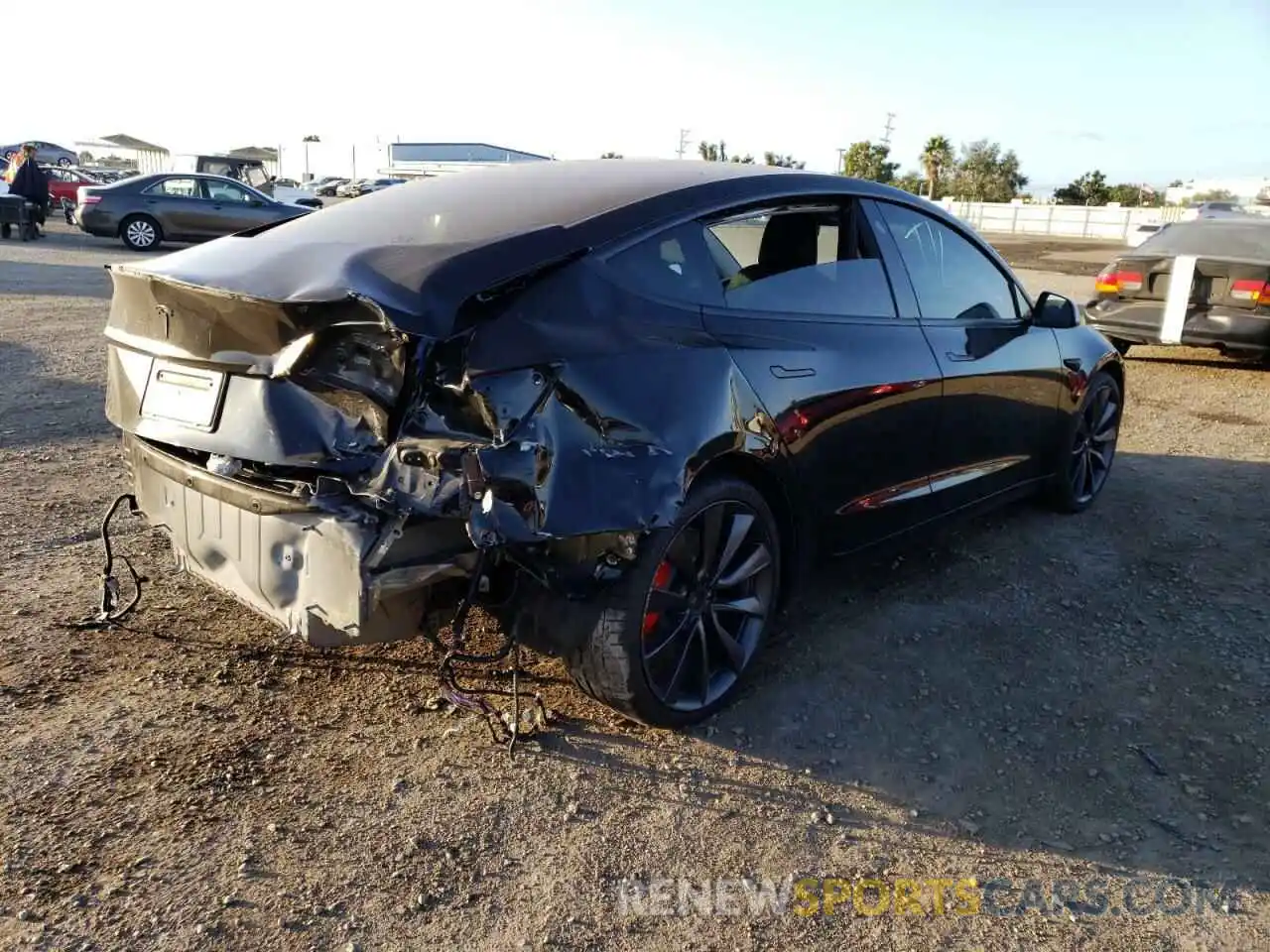 3 Photograph of a damaged car 5YJ3E1EC4LF805318 TESLA MODEL 3 2020