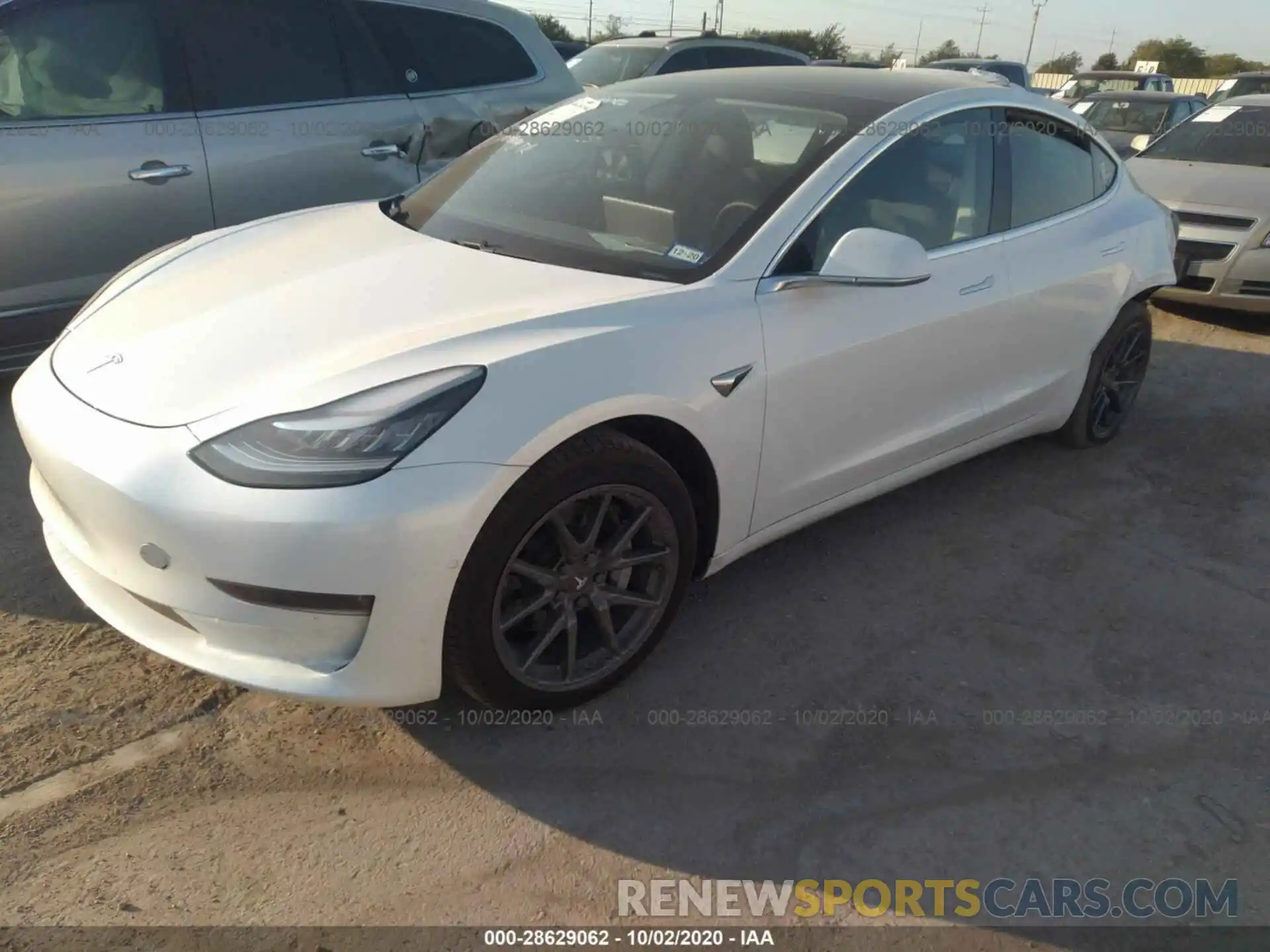 2 Photograph of a damaged car 5YJ3E1EC5LF601949 TESLA MODEL 3 2020