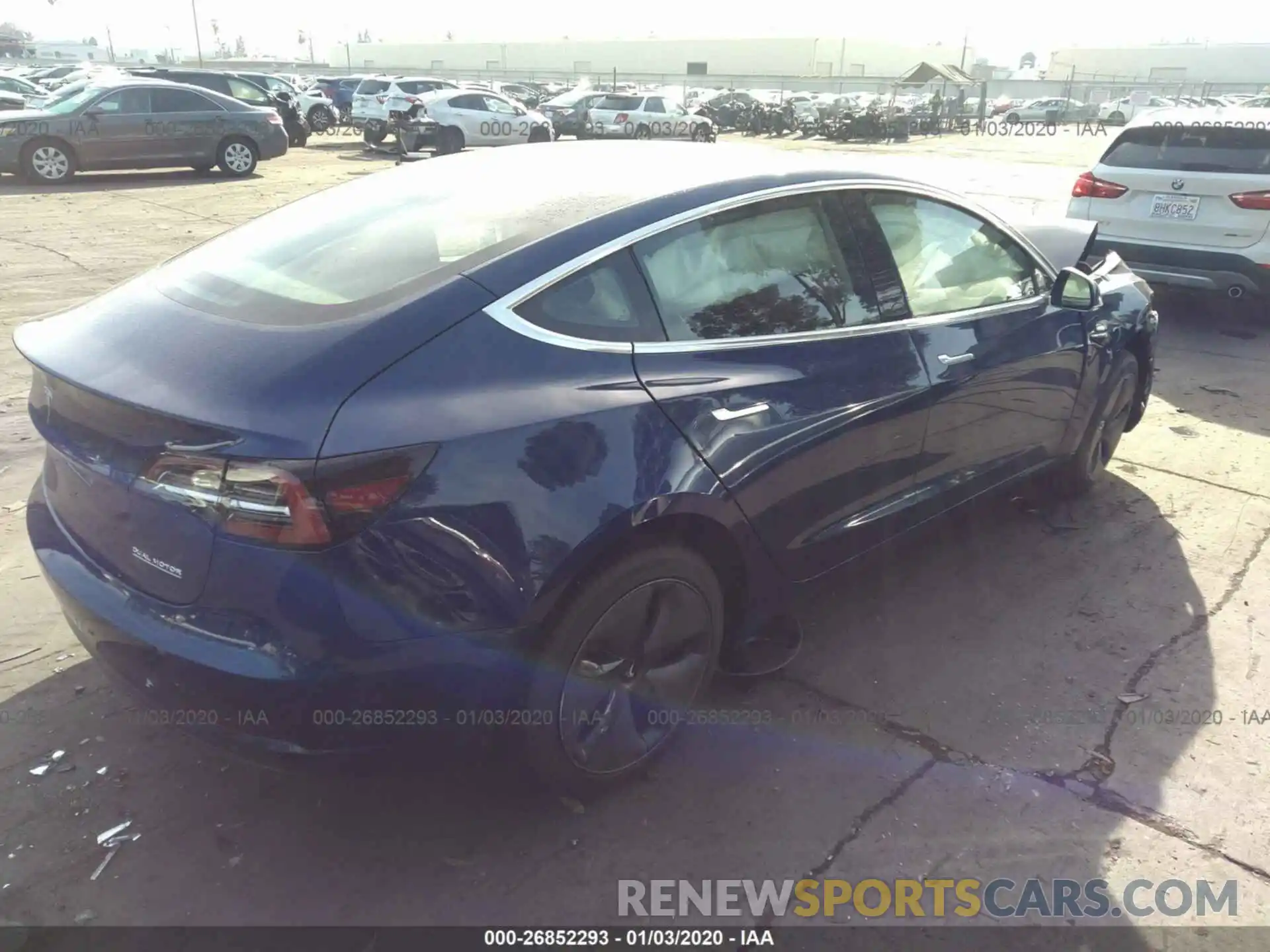 4 Photograph of a damaged car 5YJ3E1EC5LF602230 TESLA MODEL 3 2020