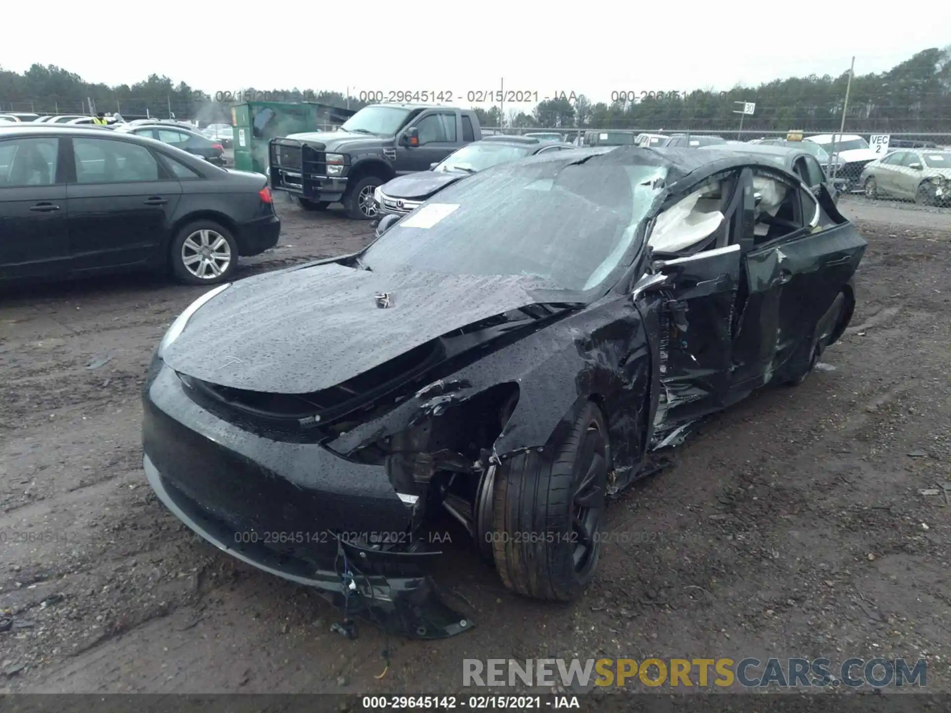 2 Photograph of a damaged car 5YJ3E1EC5LF623529 TESLA MODEL 3 2020