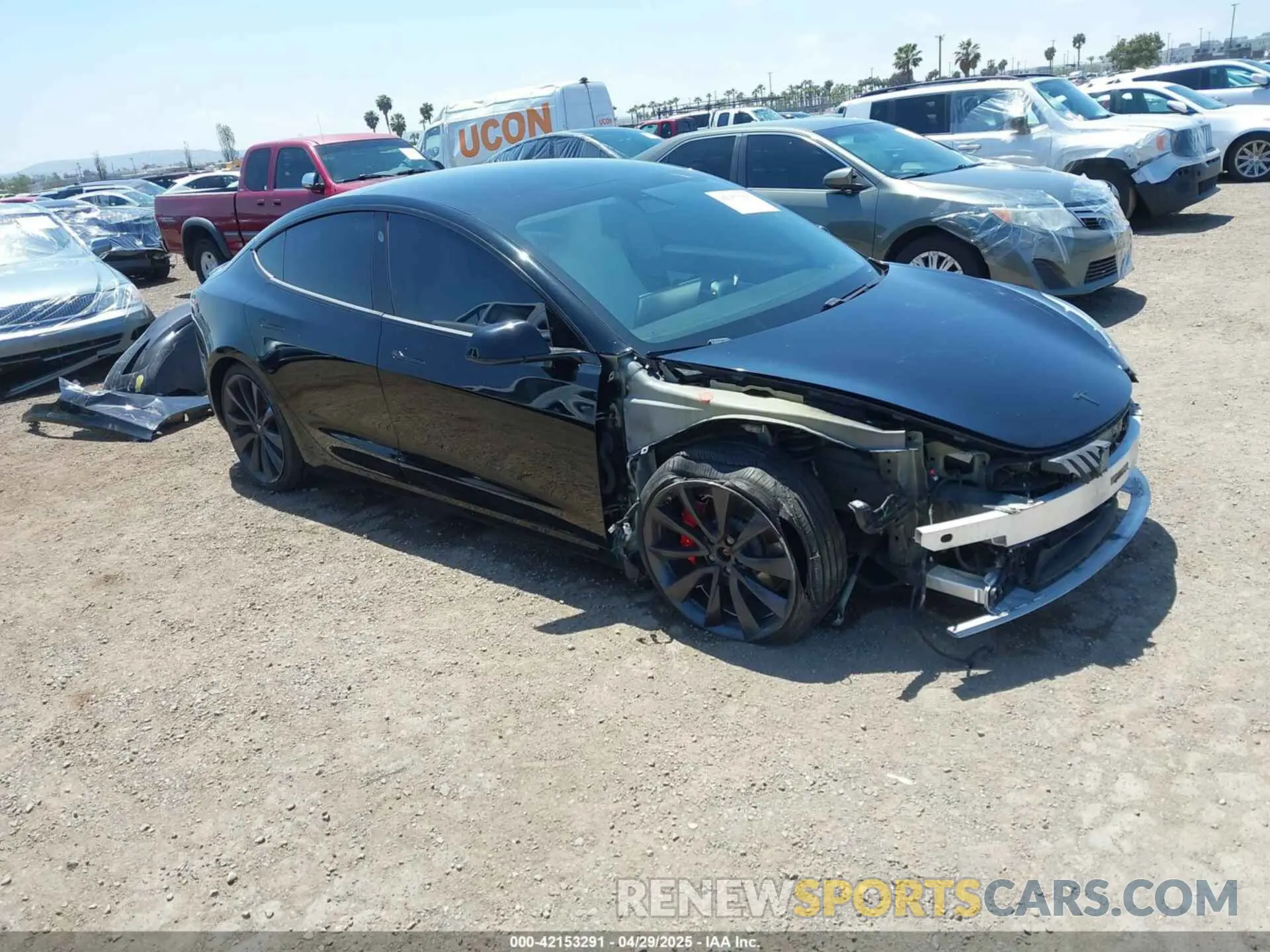 1 Photograph of a damaged car 5YJ3E1EC5LF641593 TESLA MODEL 3 2020