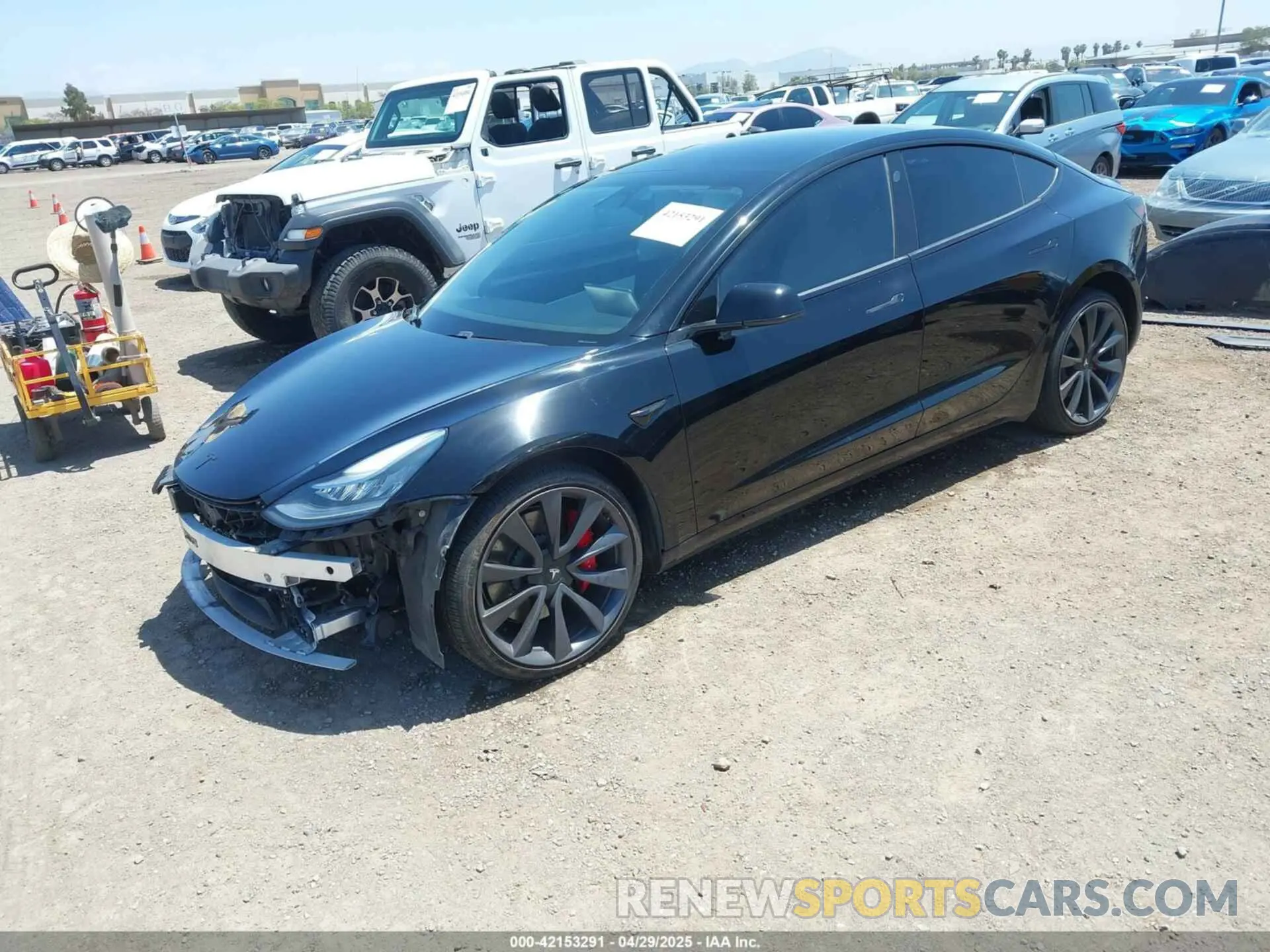 2 Photograph of a damaged car 5YJ3E1EC5LF641593 TESLA MODEL 3 2020