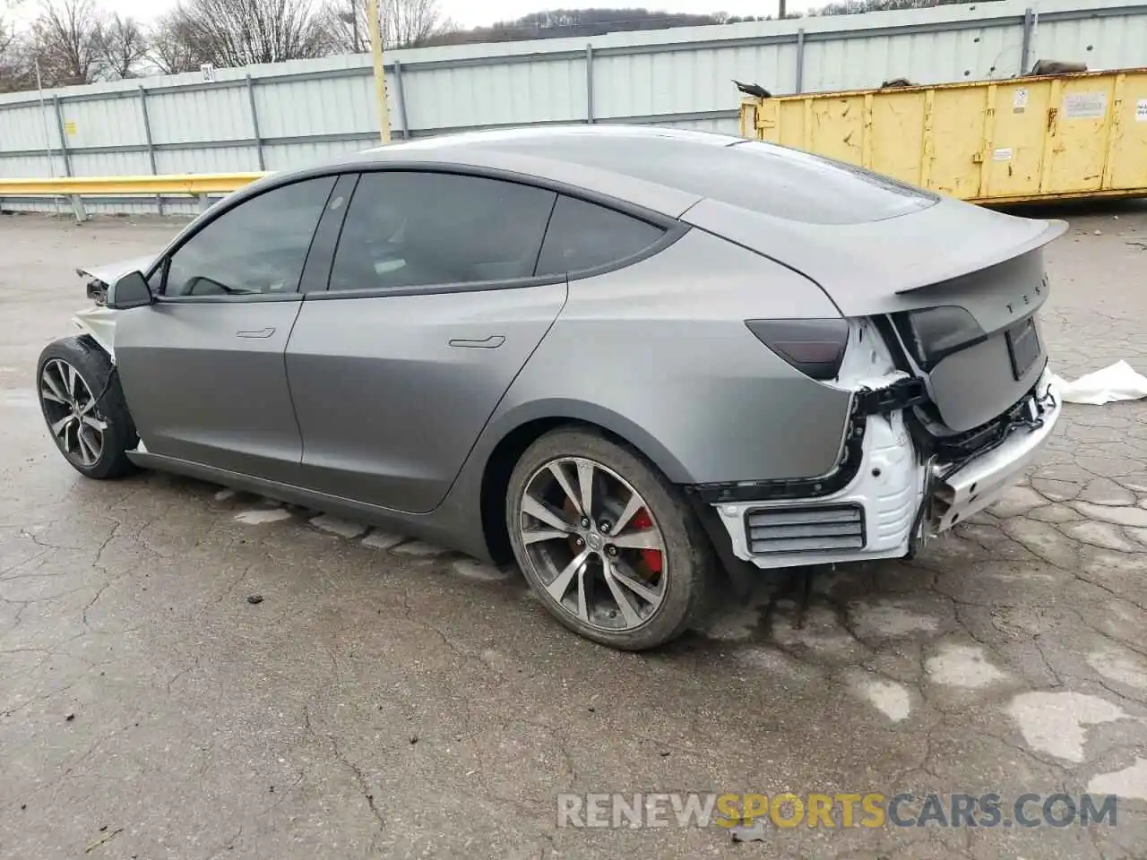 2 Photograph of a damaged car 5YJ3E1EC5LF736428 TESLA MODEL 3 2020