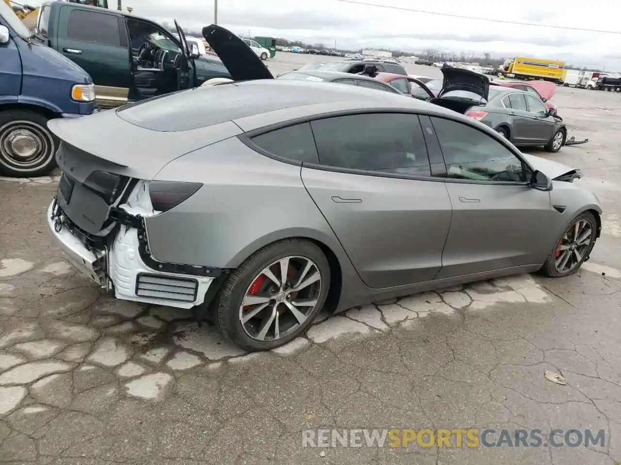 3 Photograph of a damaged car 5YJ3E1EC5LF736428 TESLA MODEL 3 2020