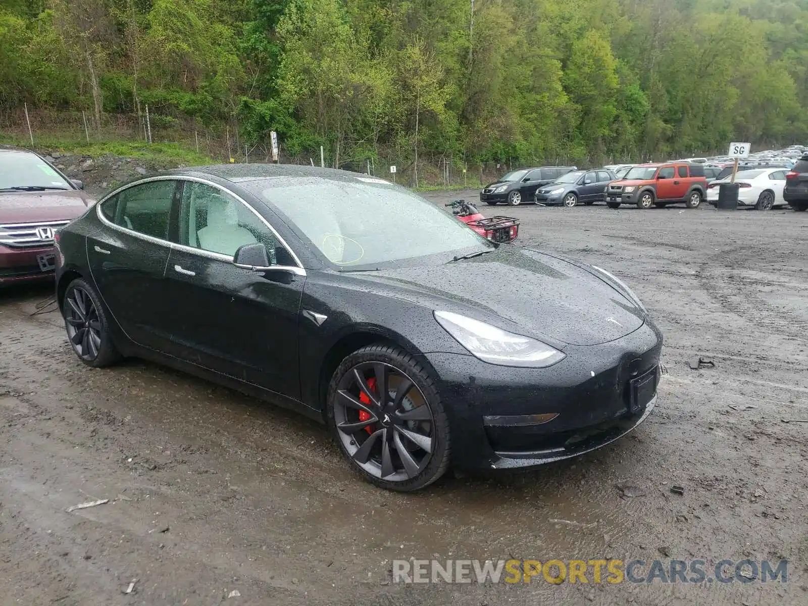 1 Photograph of a damaged car 5YJ3E1EC5LF796404 TESLA MODEL 3 2020