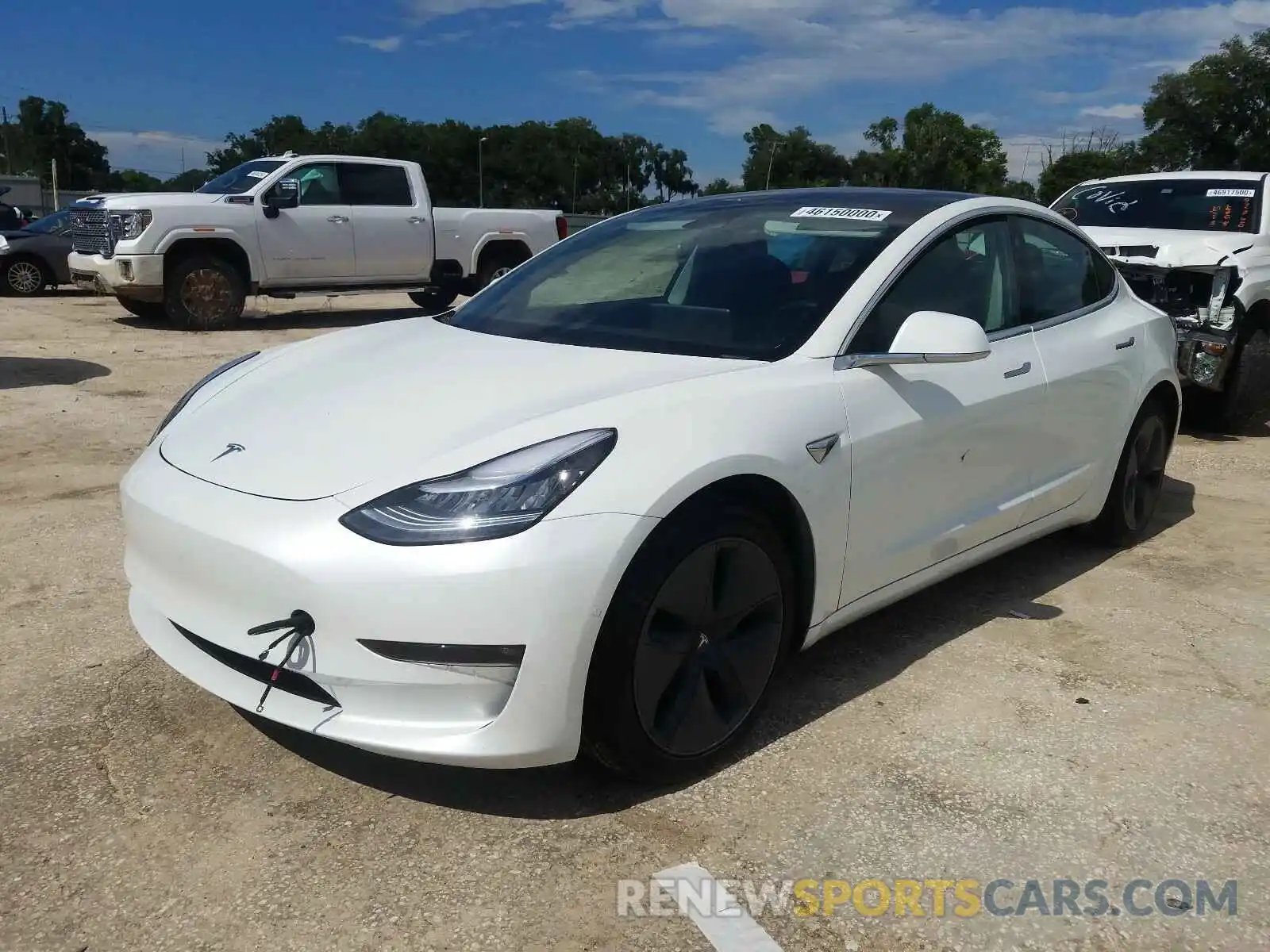 2 Photograph of a damaged car 5YJ3E1EC6LF602530 TESLA MODEL 3 2020