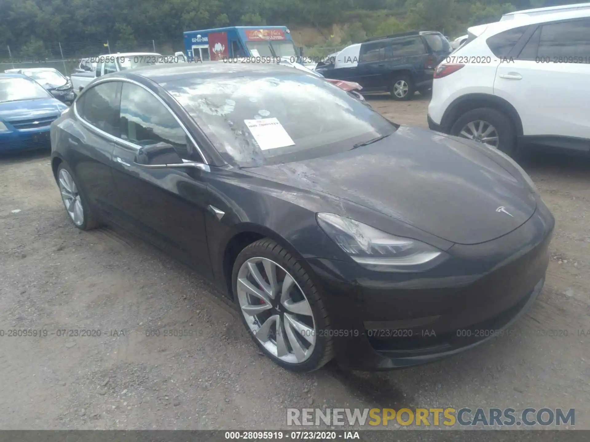 1 Photograph of a damaged car 5YJ3E1EC6LF623491 TESLA MODEL 3 2020