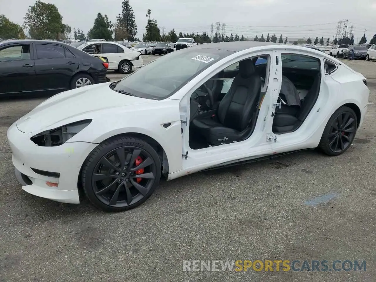 1 Photograph of a damaged car 5YJ3E1EC6LF624284 TESLA MODEL 3 2020
