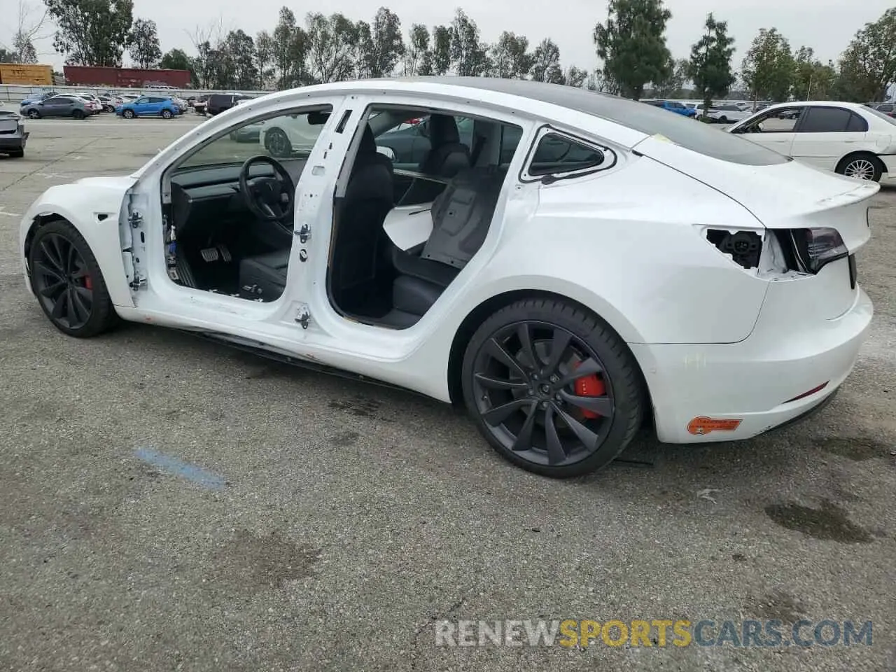 2 Photograph of a damaged car 5YJ3E1EC6LF624284 TESLA MODEL 3 2020