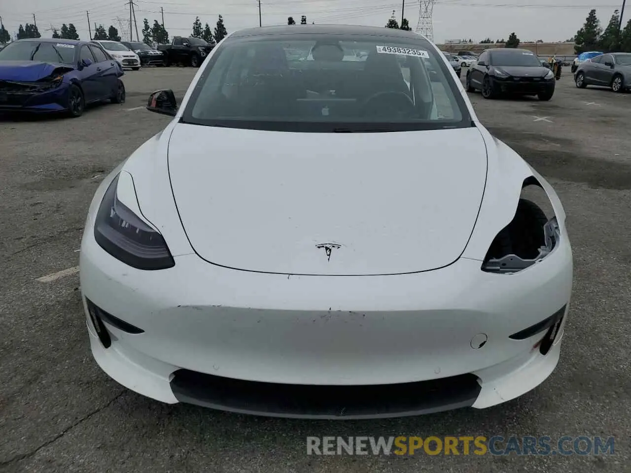 5 Photograph of a damaged car 5YJ3E1EC6LF624284 TESLA MODEL 3 2020