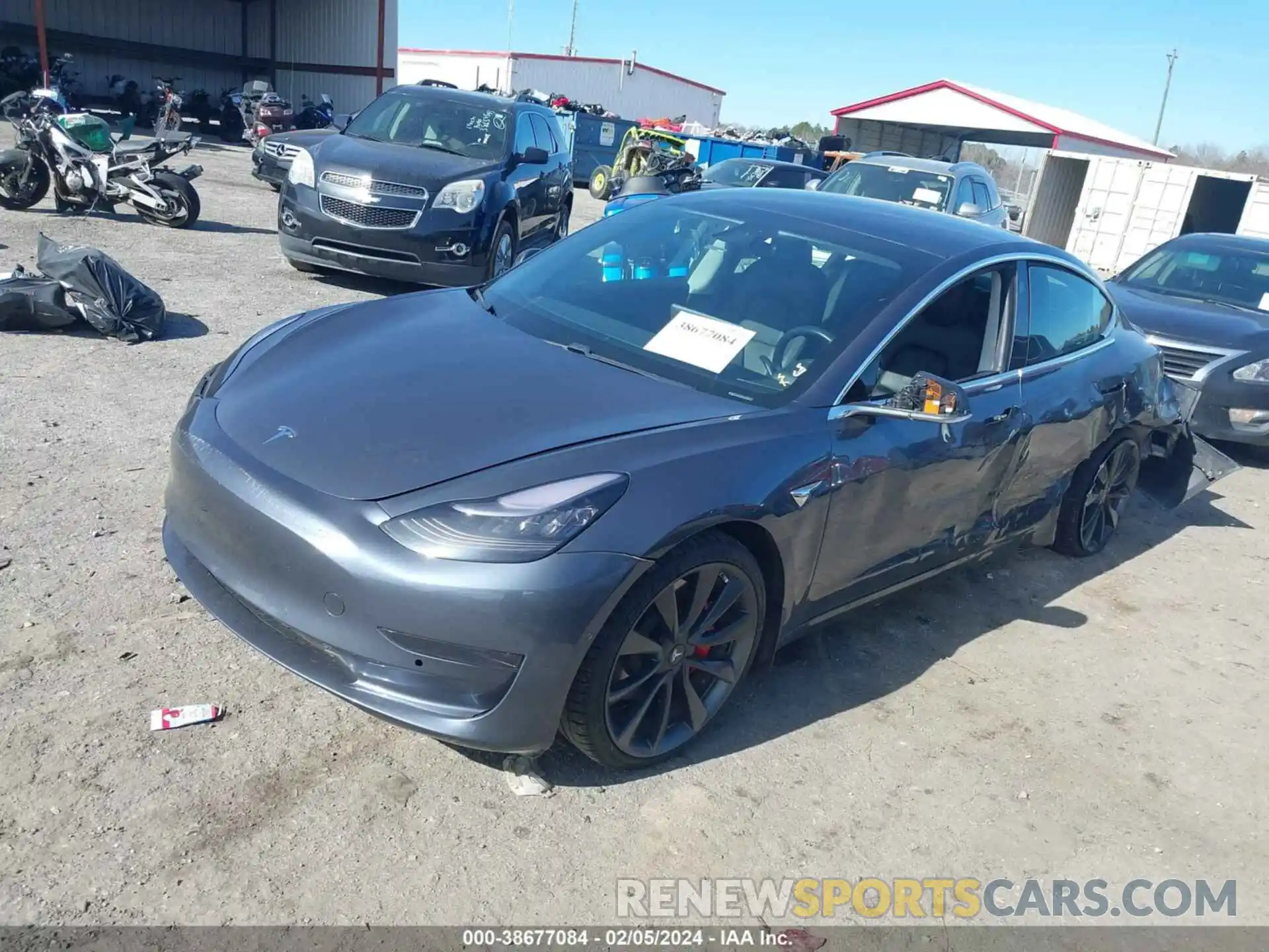 2 Photograph of a damaged car 5YJ3E1EC6LF646902 TESLA MODEL 3 2020