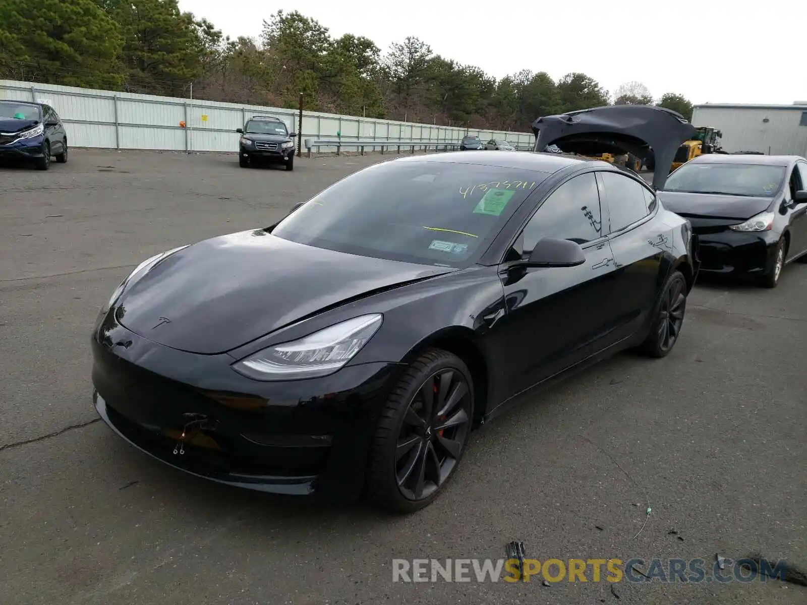 2 Photograph of a damaged car 5YJ3E1EC6LF736082 TESLA MODEL 3 2020