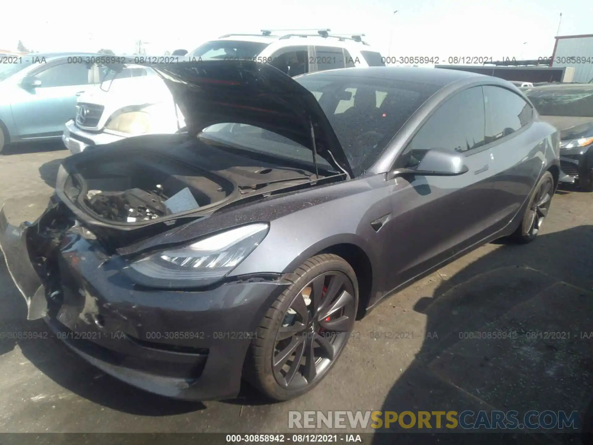 2 Photograph of a damaged car 5YJ3E1EC6LF796203 TESLA MODEL 3 2020