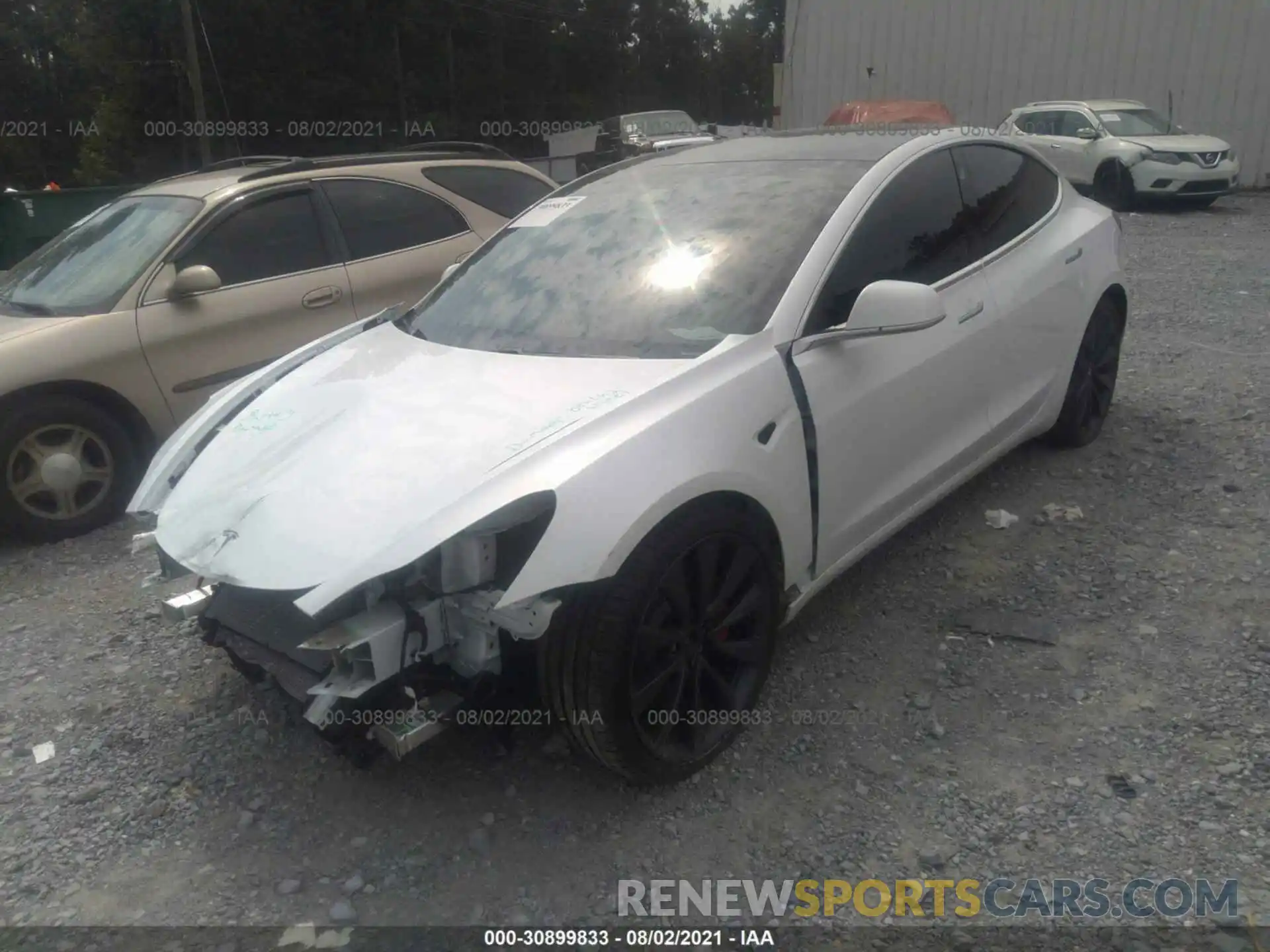 2 Photograph of a damaged car 5YJ3E1EC6LF796508 TESLA MODEL 3 2020