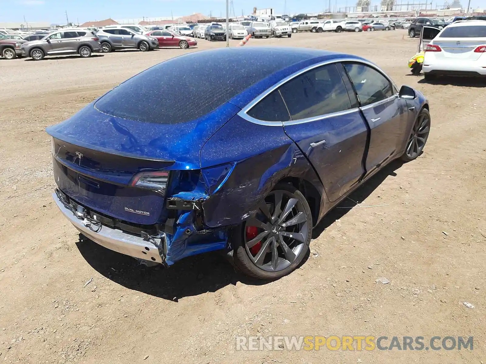 4 Photograph of a damaged car 5YJ3E1EC7LF603184 TESLA MODEL 3 2020