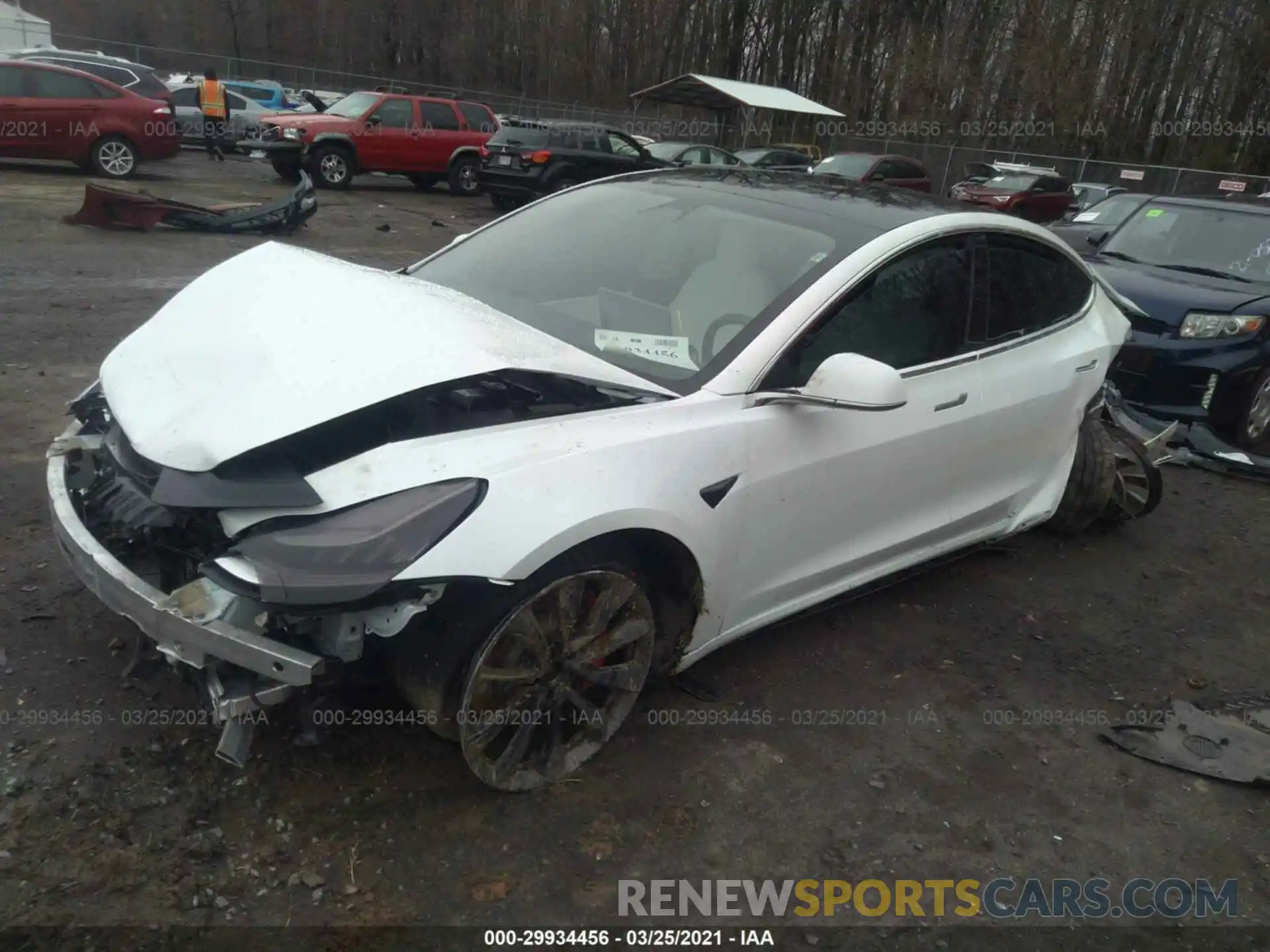 2 Photograph of a damaged car 5YJ3E1EC7LF624746 TESLA MODEL 3 2020