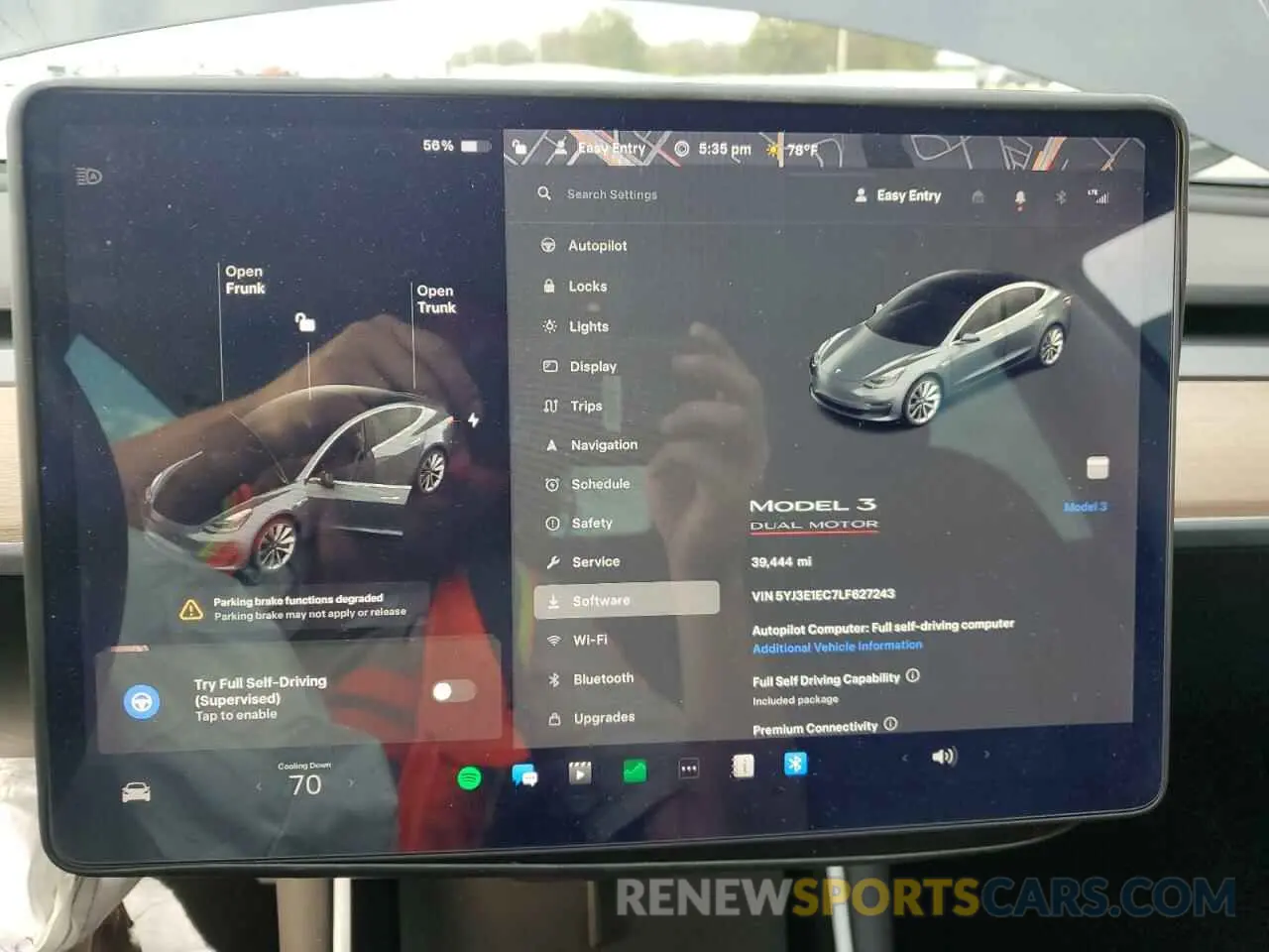 9 Photograph of a damaged car 5YJ3E1EC7LF627243 TESLA MODEL 3 2020