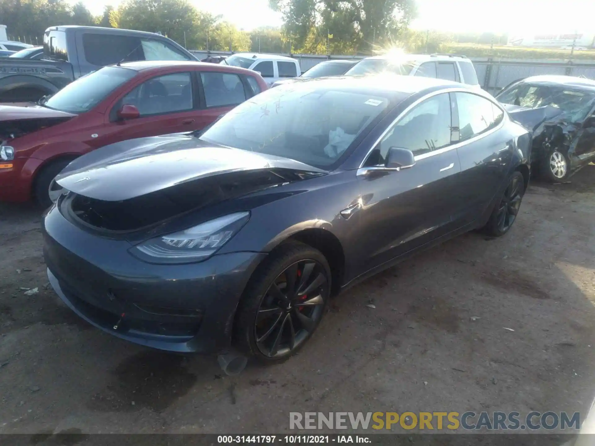 2 Photograph of a damaged car 5YJ3E1EC7LF646911 TESLA MODEL 3 2020